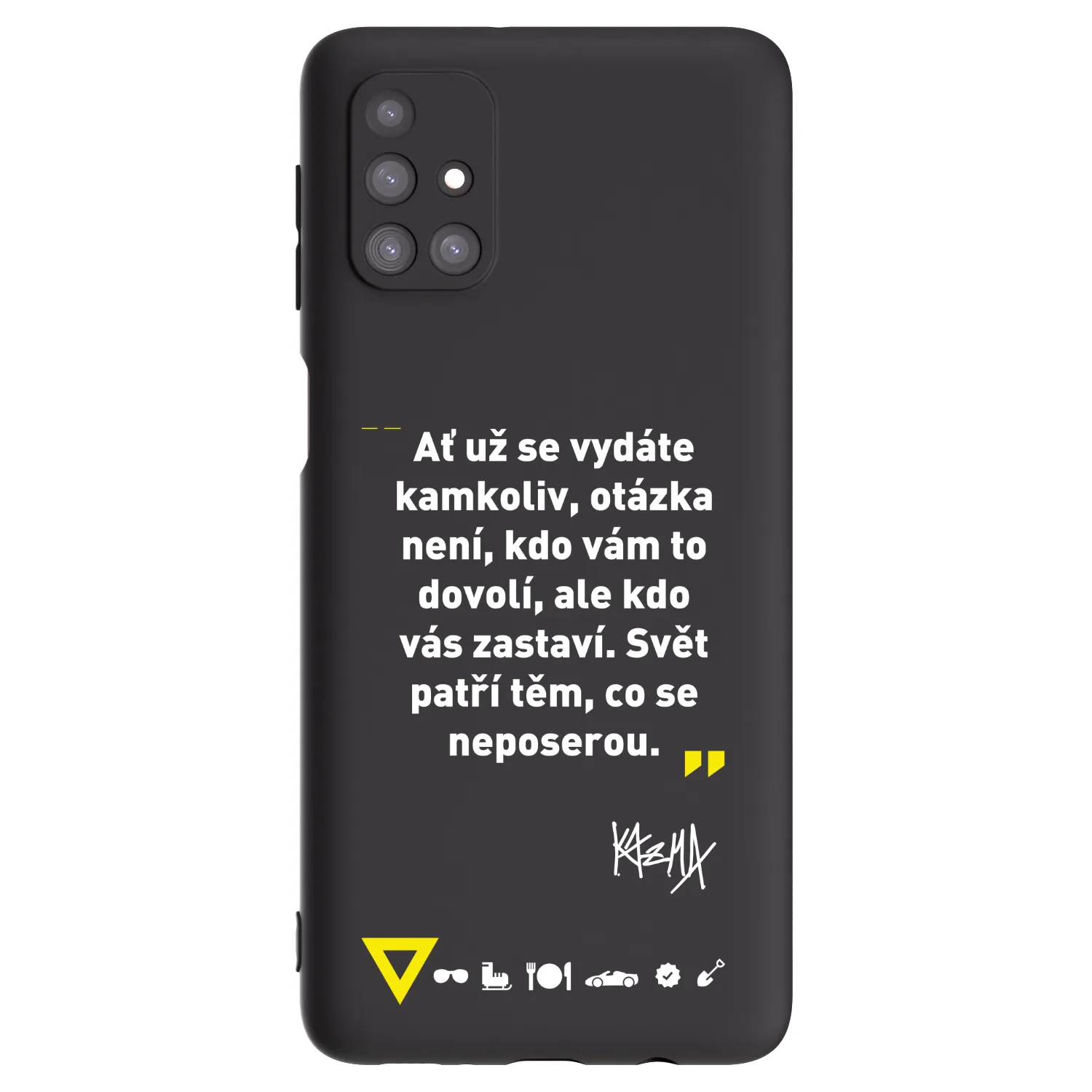 Picasee silikónový čierny obal pre Samsung Galaxy M31s - Kazma - SVĚT PATŘÍ TĚM, CO SE NEPOSEROU