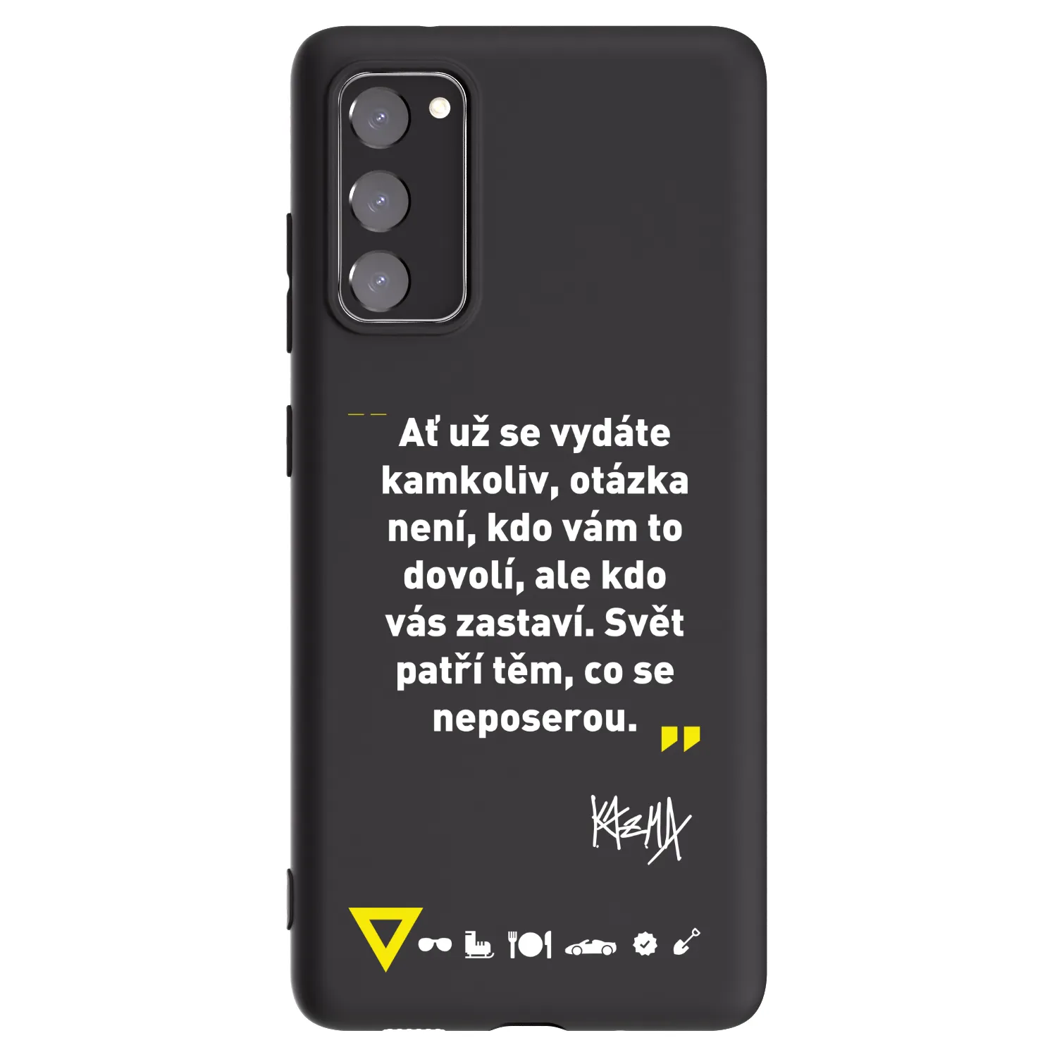 Picasee silikónový čierny obal pre Samsung Galaxy S20 FE - Kazma - SVĚT PATŘÍ TĚM, CO SE NEPOSEROU