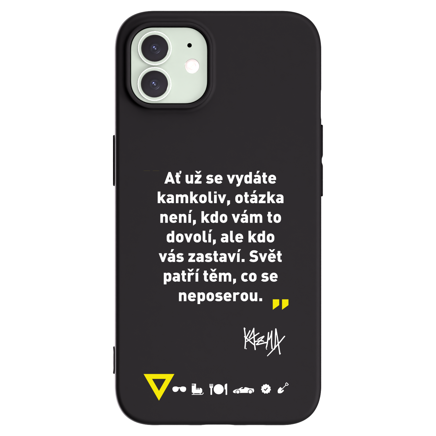Picasee silikónový čierny obal pre Apple iPhone 12 Pro - Kazma - SVĚT PATŘÍ TĚM, CO SE NEPOSEROU