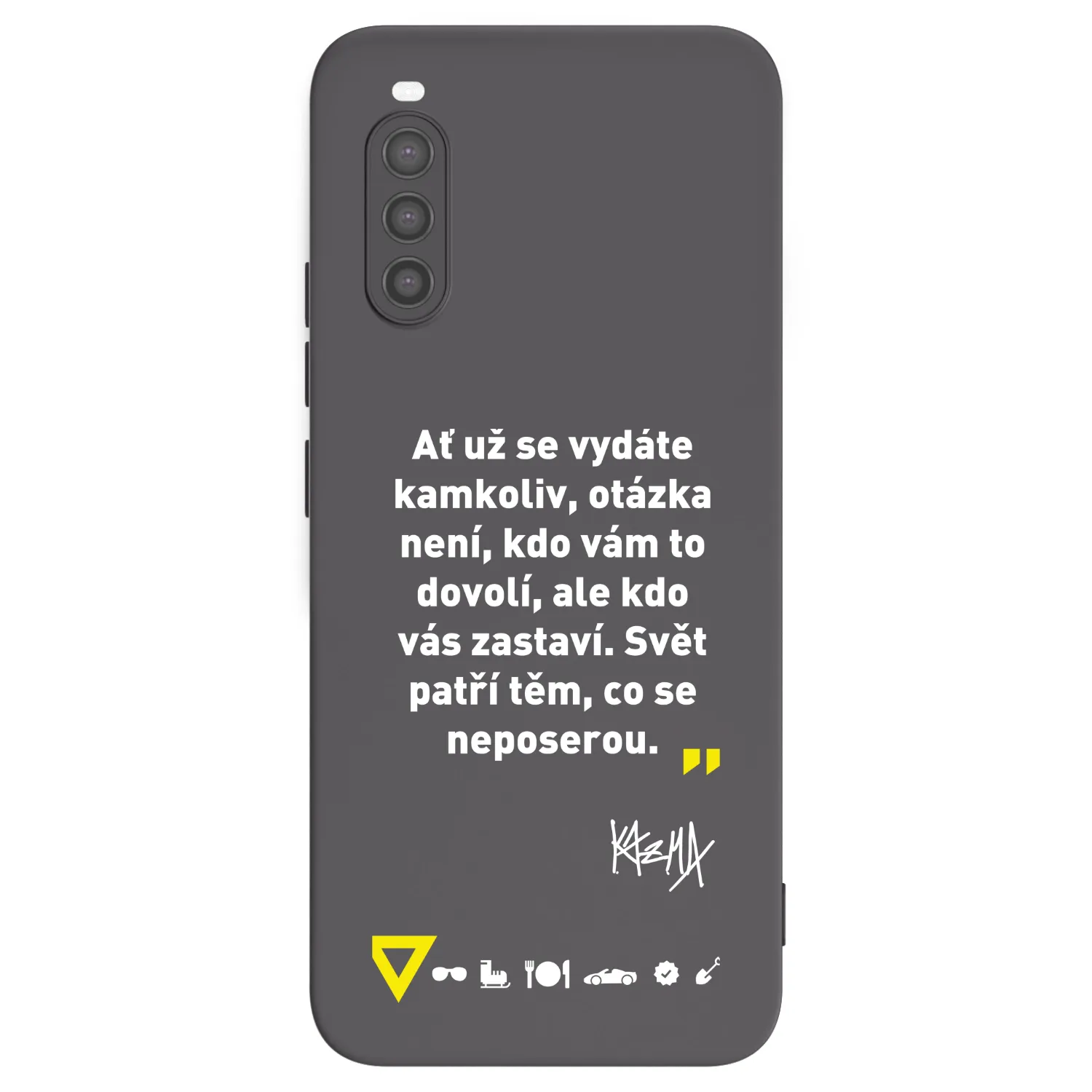 Picasee silikónový čierny obal pre Sony Xperia 10 II - Kazma - SVĚT PATŘÍ TĚM, CO SE NEPOSEROU