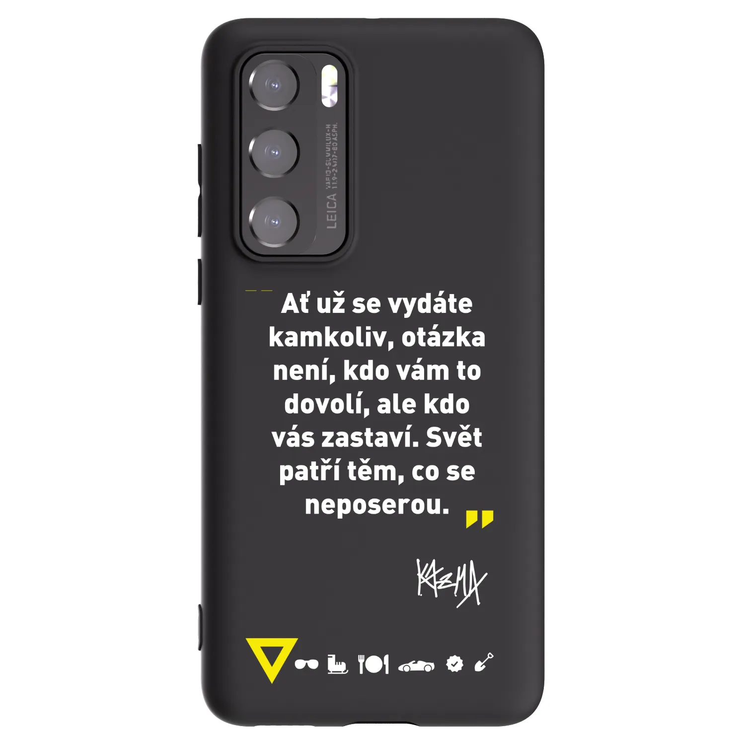 Picasee silikónový čierny obal pre Huawei P40 - Kazma - SVĚT PATŘÍ TĚM, CO SE NEPOSEROU