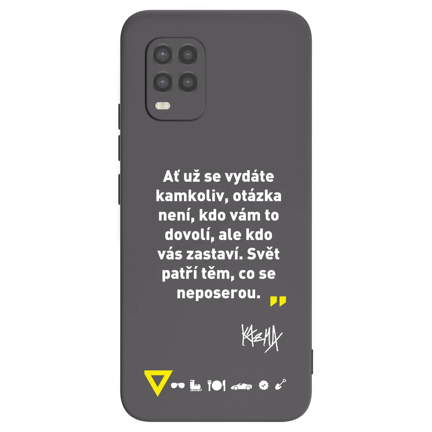Picasee silikónový čierny obal pre Xiaomi Mi 10 Lite - Kazma - SVĚT PATŘÍ TĚM, CO SE NEPOSEROU