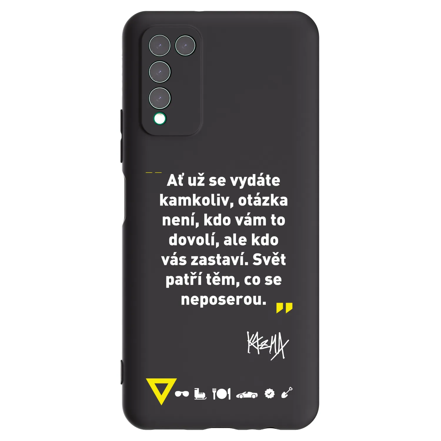Picasee silikónový čierny obal pre Honor 10X Lite - Kazma - SVĚT PATŘÍ TĚM, CO SE NEPOSEROU