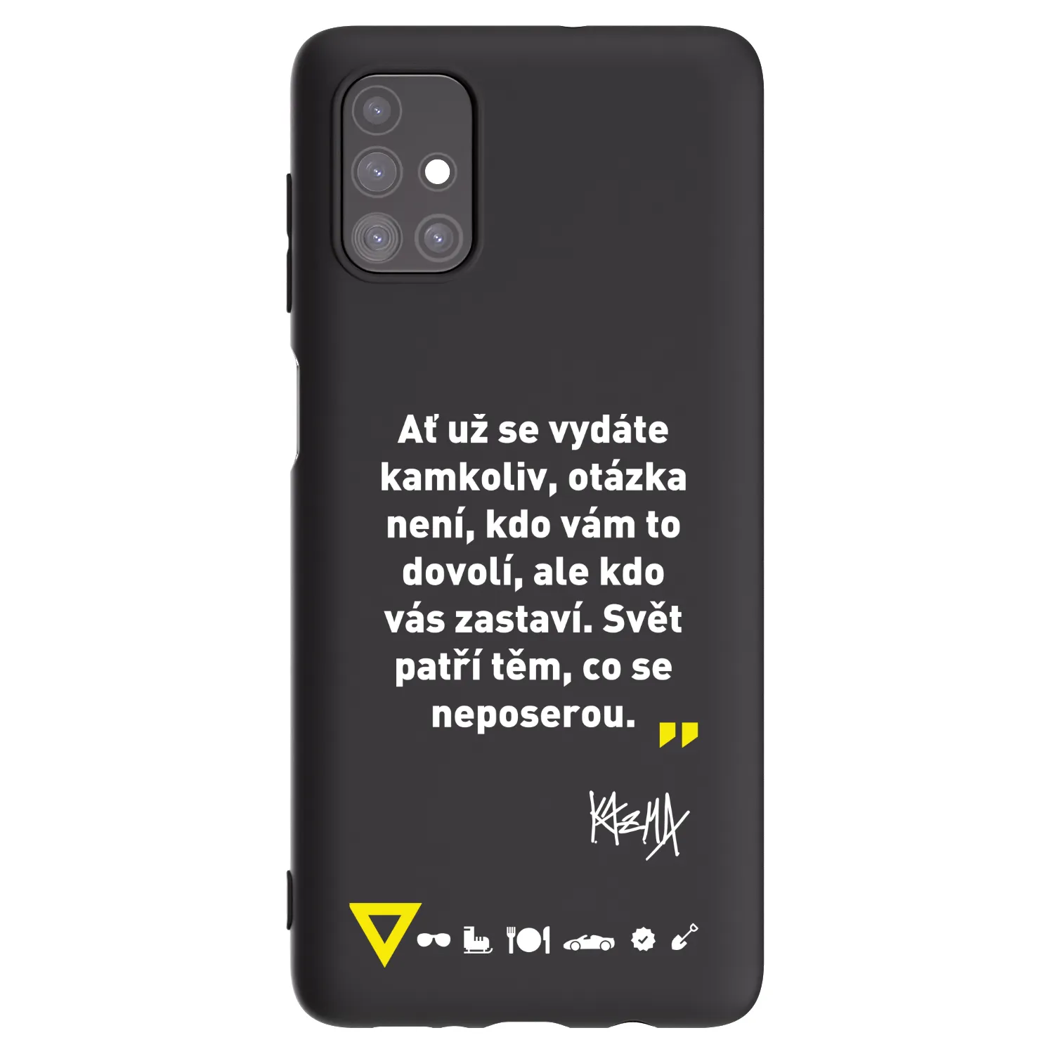 Picasee silikónový čierny obal pre Samsung Galaxy M51 M515F - Kazma - SVĚT PATŘÍ TĚM, CO SE NEPOSEROU