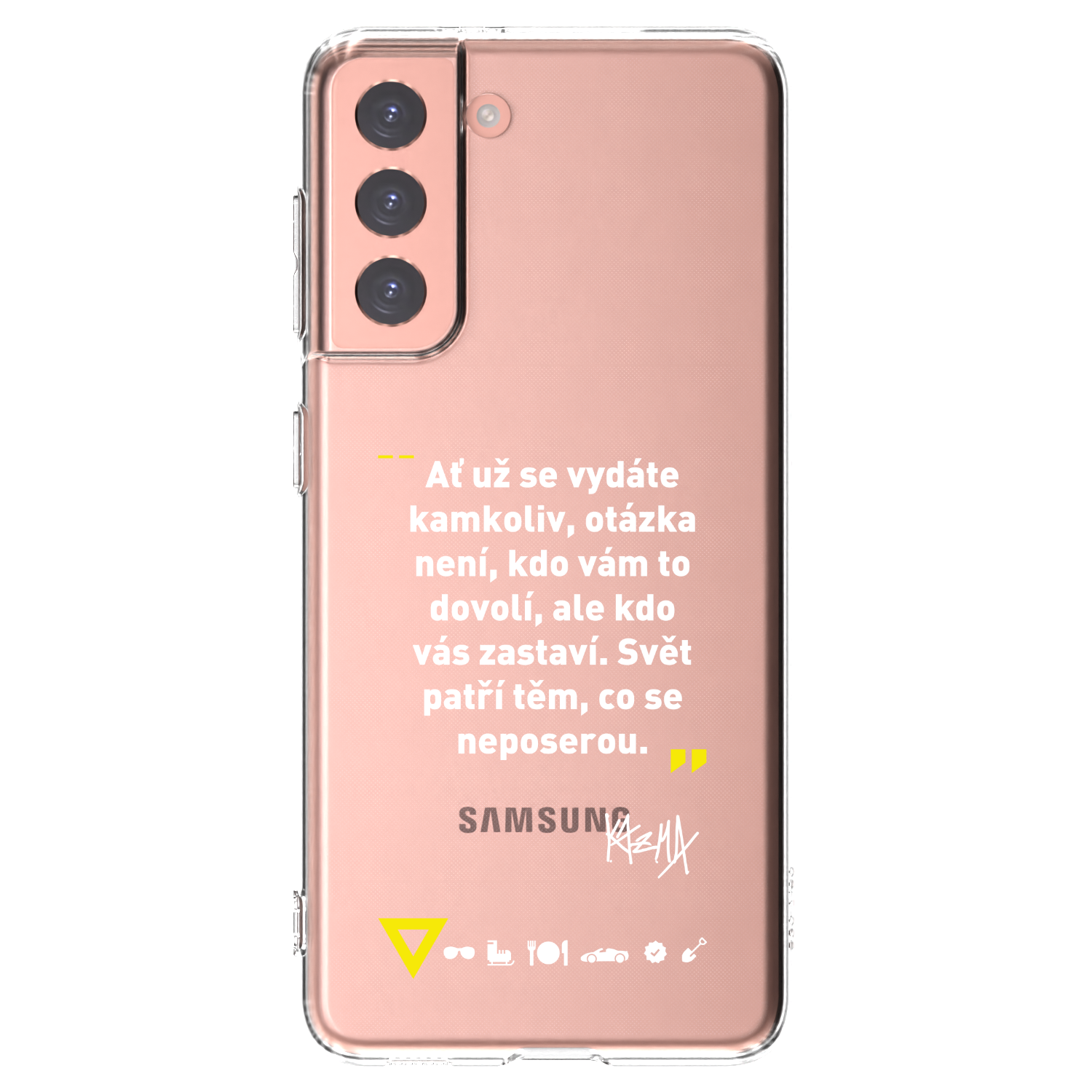 Picasee silikónový prehľadný obal pre Samsung Galaxy S21 5G G991B - Kazma - SVĚT PATŘÍ TĚM, CO SE NEPOSEROU