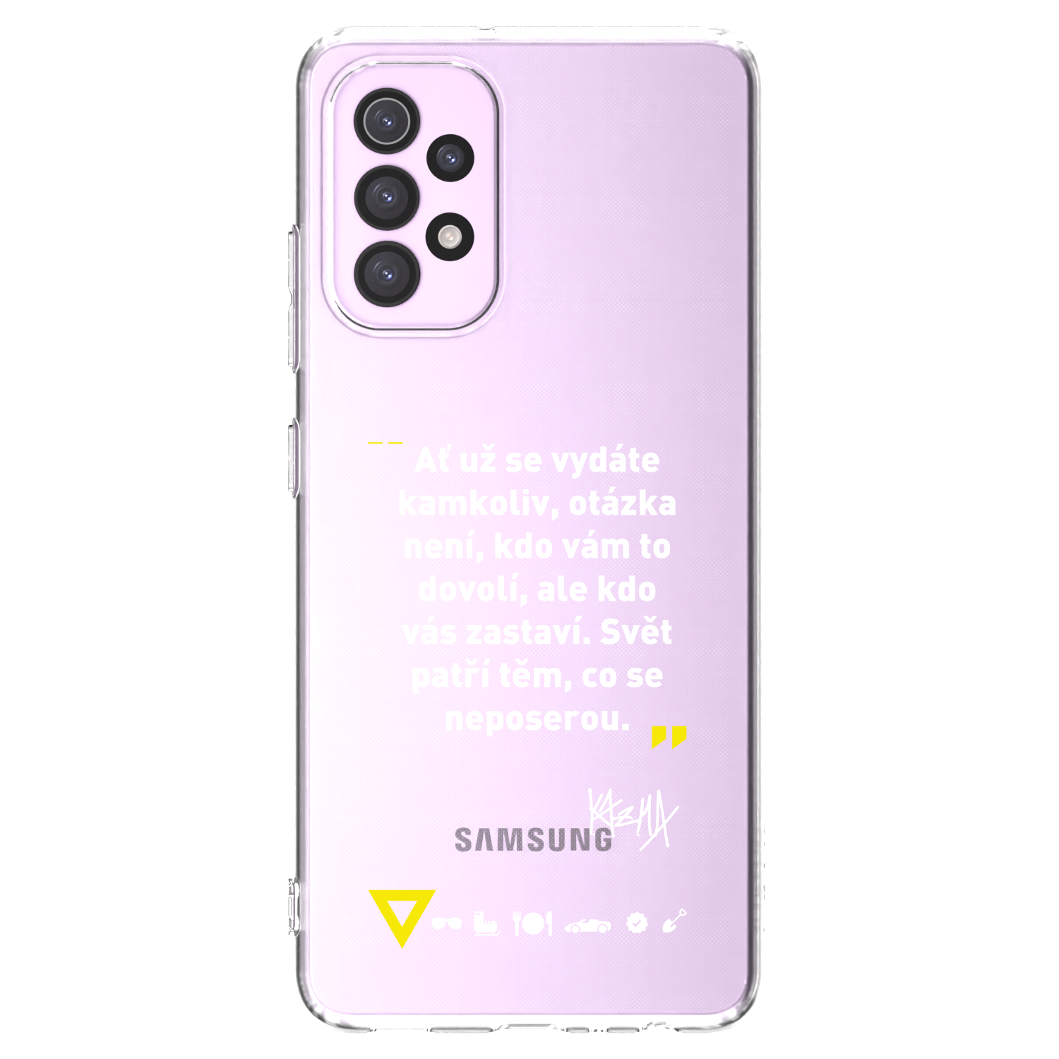 Picasee silikónový prehľadný obal pre Samsung Galaxy A32 5G A326B - Kazma - SVĚT PATŘÍ TĚM, CO SE NEPOSEROU