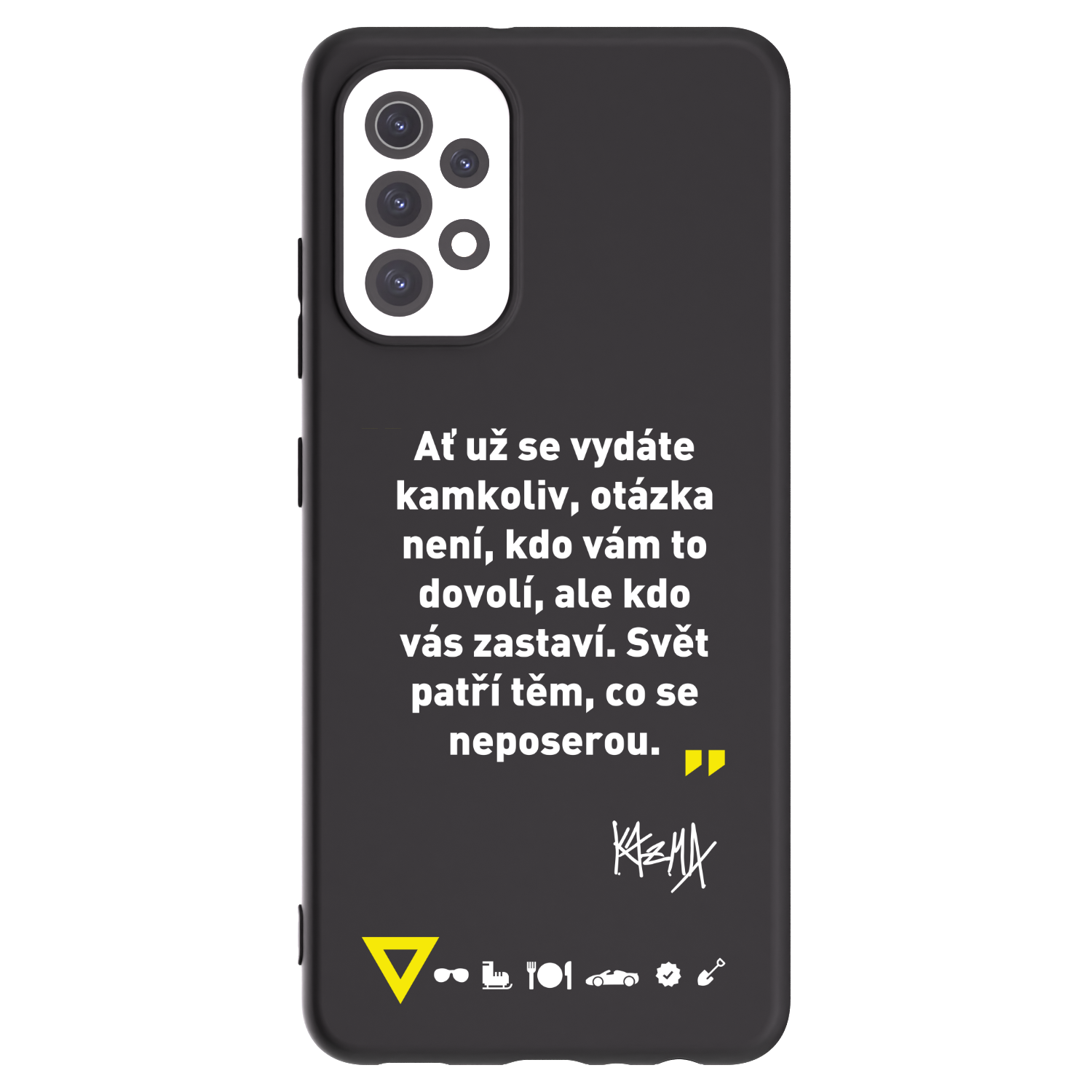 Picasee silikónový čierny obal pre Samsung Galaxy A32 5G A326B - Kazma - SVĚT PATŘÍ TĚM, CO SE NEPOSEROU