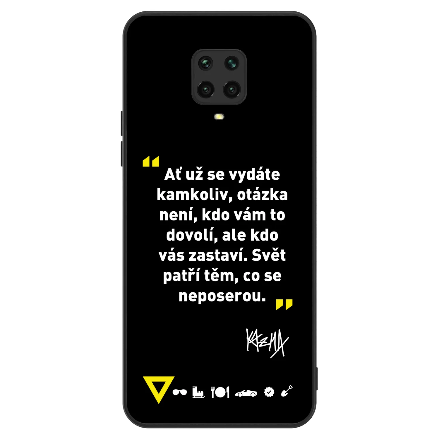 Picasee ULTIMATE CASE pro Xiaomi Redmi Note 9 Pro - Kazma - SVĚT PATŘÍ TĚM, CO SE NEPOSEROU
