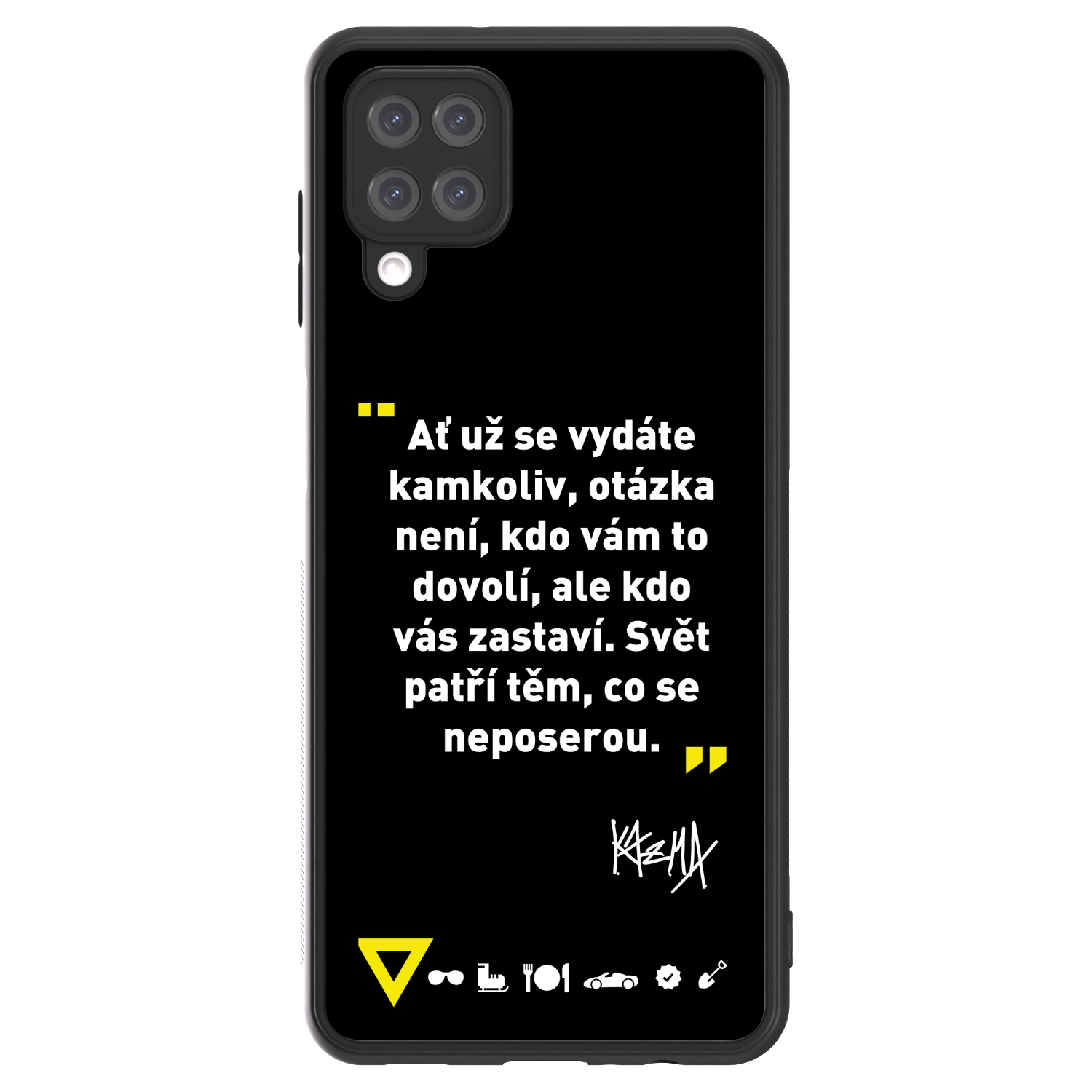 Picasee ULTIMATE CASE pro Samsung Galaxy A12 A125F - Kazma - SVĚT PATŘÍ TĚM, CO SE NEPOSEROU