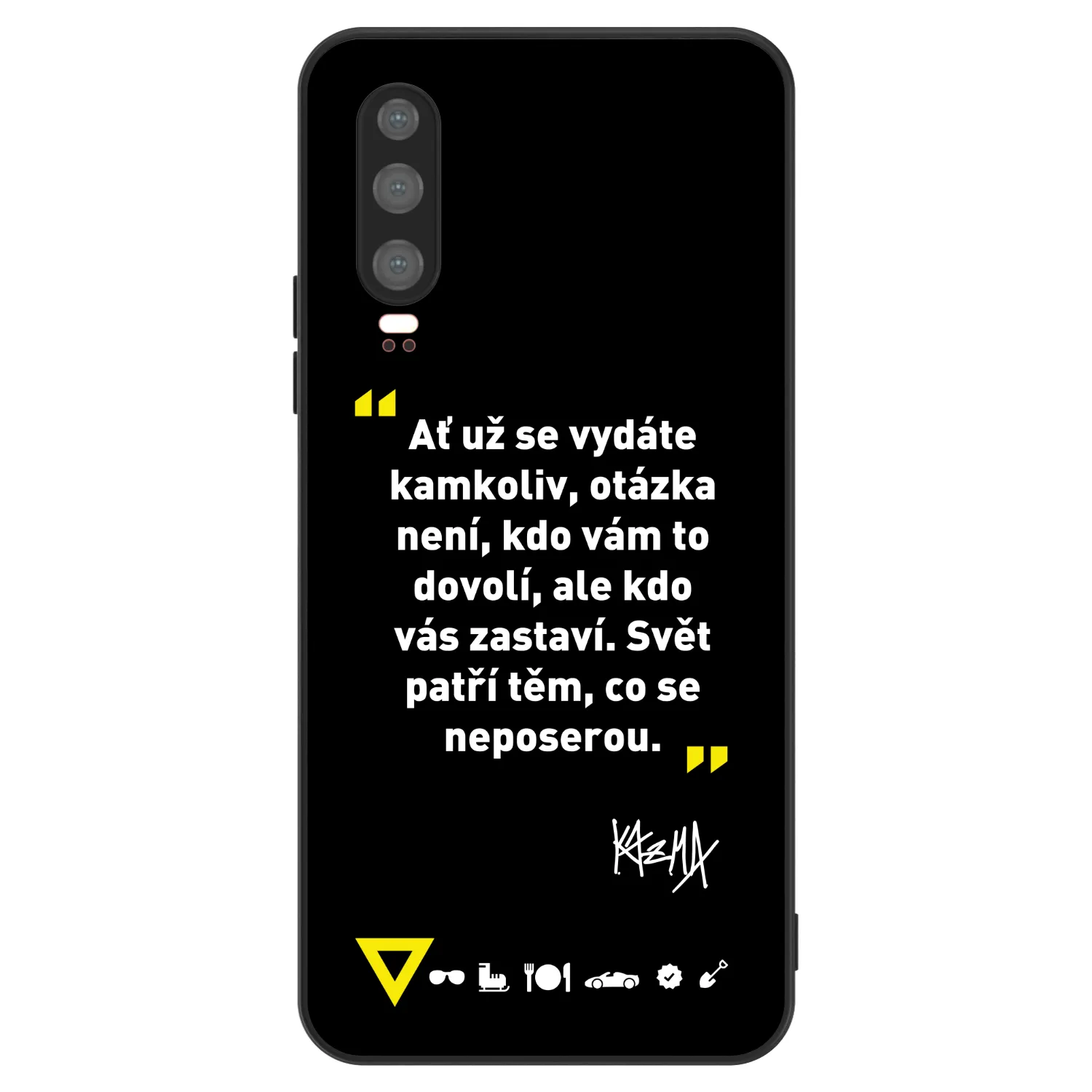 Picasee ULTIMATE CASE pro Huawei P30 - Kazma - SVĚT PATŘÍ TĚM, CO SE NEPOSEROU