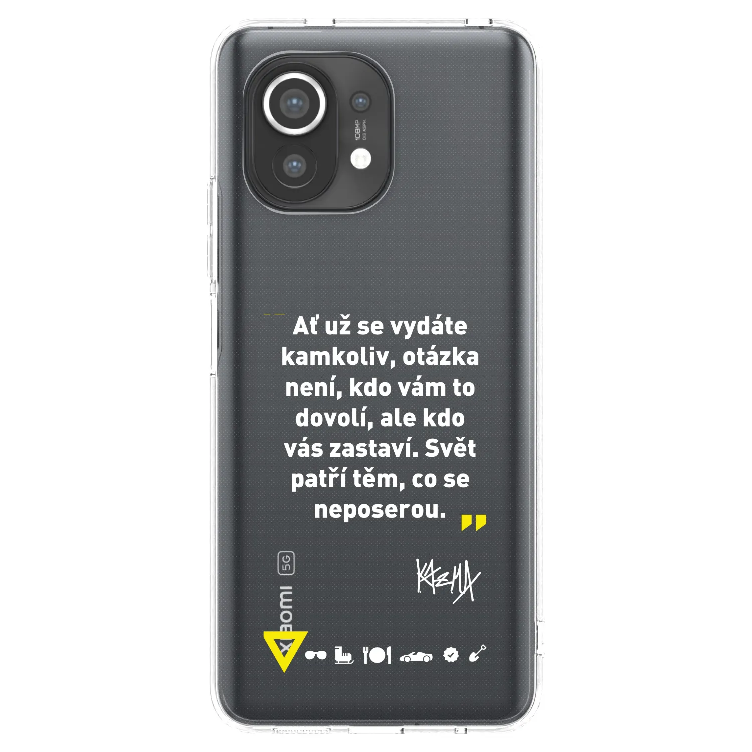 Silikónový prehľadný obal pre Xiaomi Mi 11 - Kazma - SVĚT PATŘÍ TĚM, CO SE NEPOSEROU