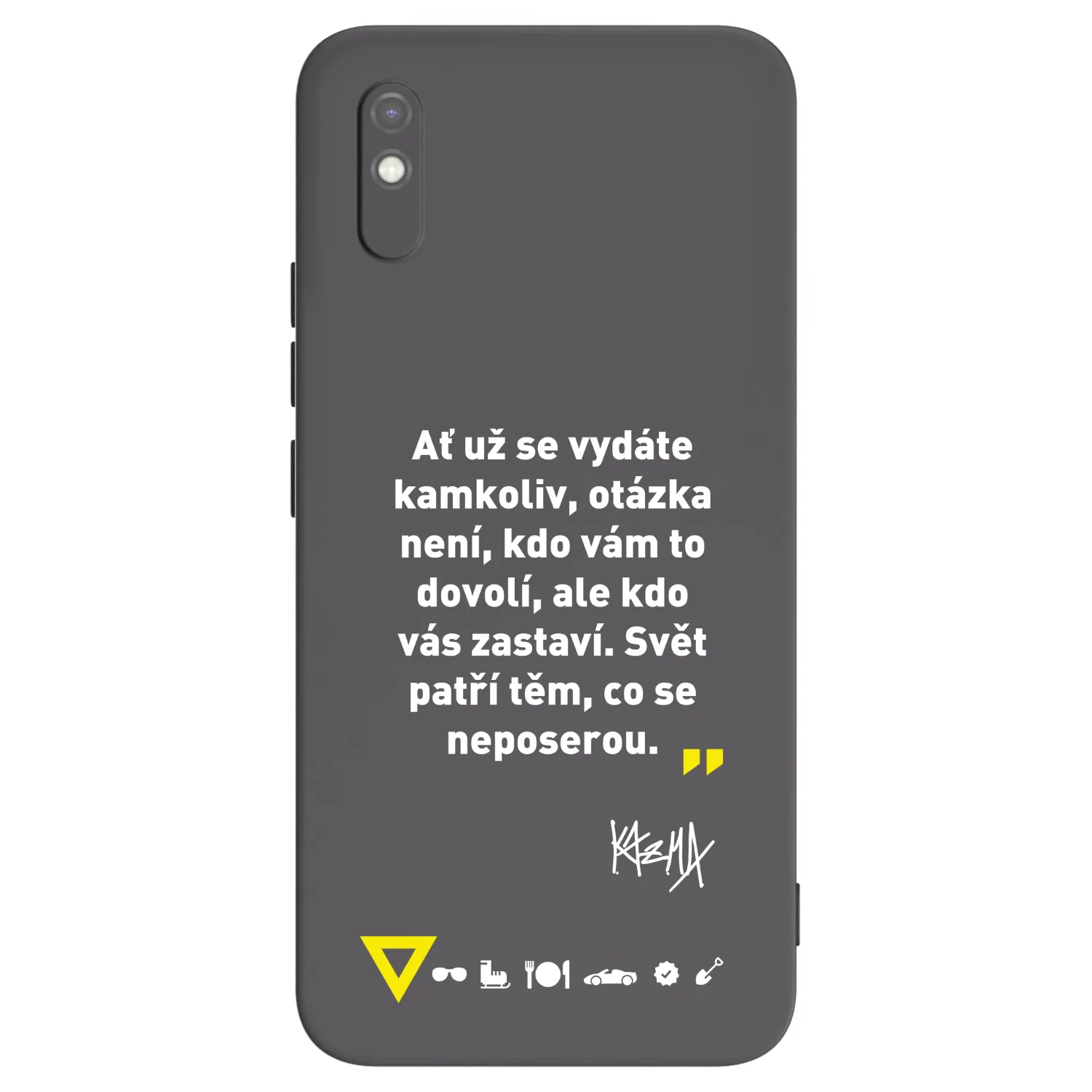 Picasee silikónový čierny obal pre Xiaomi Redmi 9AT - Kazma - SVĚT PATŘÍ TĚM, CO SE NEPOSEROU