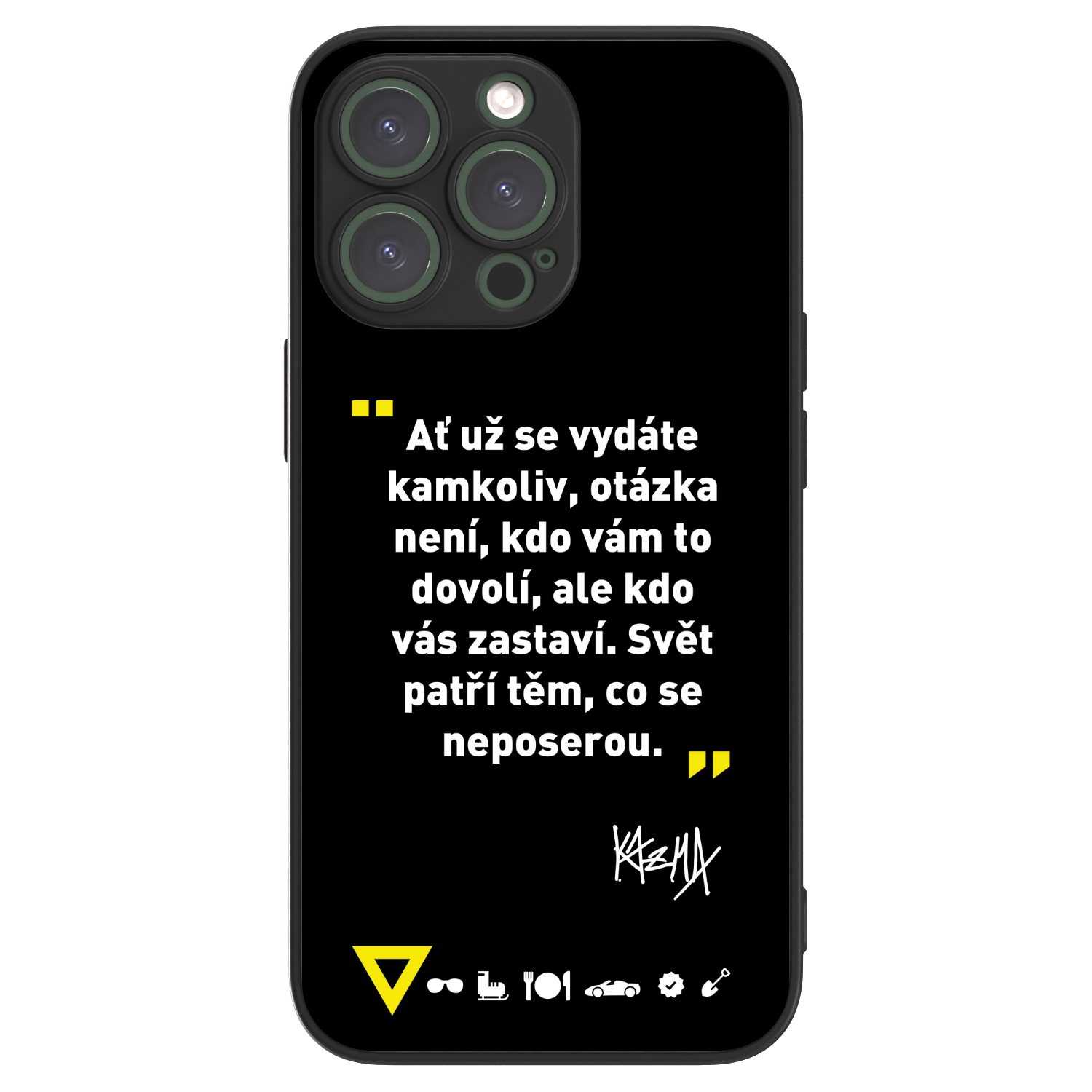 Picasee ULTIMATE CASE pro Apple iPhone 13 Pro - Kazma - SVĚT PATŘÍ TĚM, CO SE NEPOSEROU