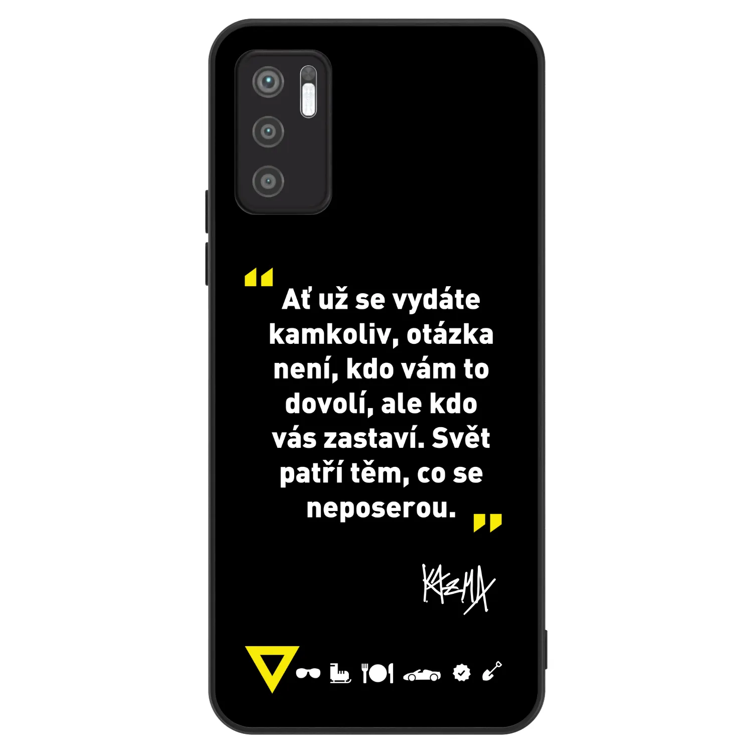 Picasee ULTIMATE CASE pro Xiaomi Redmi Note 10 5G - Kazma - SVĚT PATŘÍ TĚM, CO SE NEPOSEROU