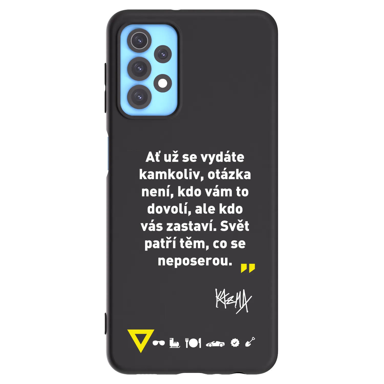 Picasee silikónový čierny obal pre Samsung Galaxy A32 4G SM-A325F - Kazma - SVĚT PATŘÍ TĚM, CO SE NEPOSEROU