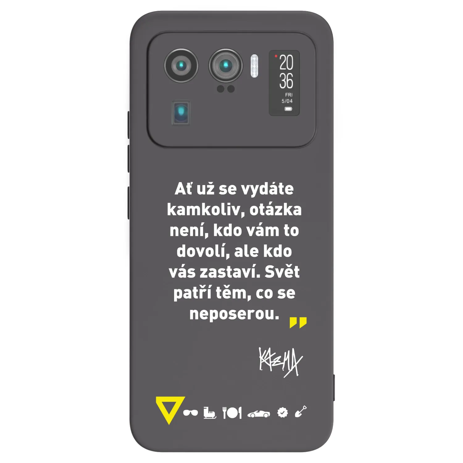 Picasee silikónový čierny obal pre Xiaomi Mi 11 Ultra - Kazma - SVĚT PATŘÍ TĚM, CO SE NEPOSEROU