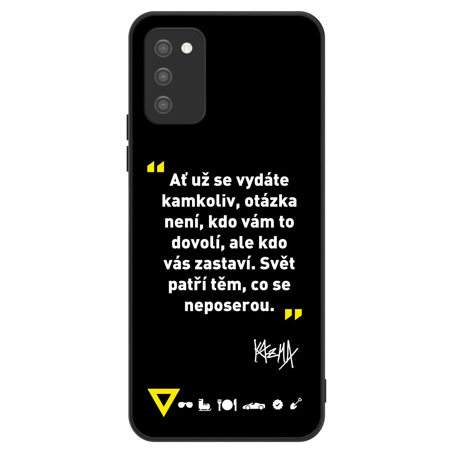 Picasee ULTIMATE CASE pro Samsung Galaxy A02s A025G - Kazma - SVĚT PATŘÍ TĚM, CO SE NEPOSEROU