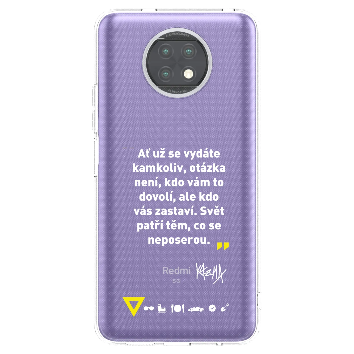 Picasee silikónový prehľadný obal pre Xiaomi Redmi Note 9T - Kazma - SVĚT PATŘÍ TĚM, CO SE NEPOSEROU
