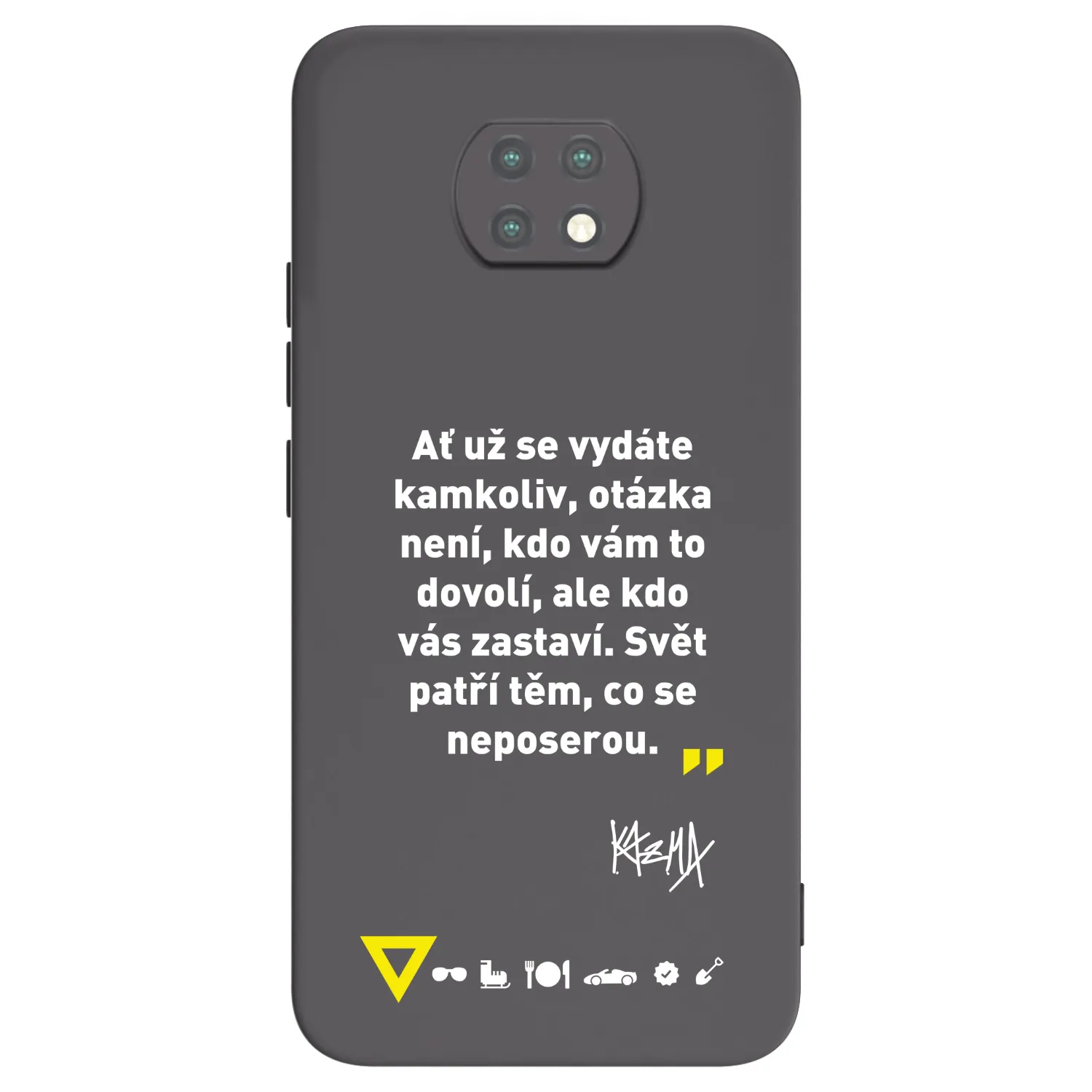 Picasee silikónový čierny obal pre Xiaomi Redmi Note 9T - Kazma - SVĚT PATŘÍ TĚM, CO SE NEPOSEROU