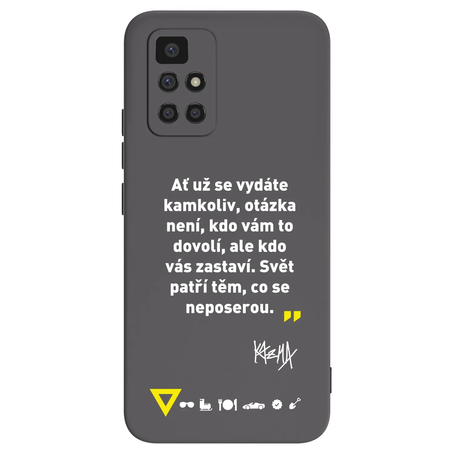 Picasee silikónový čierny obal pre Xiaomi Redmi 10 - Kazma - SVĚT PATŘÍ TĚM, CO SE NEPOSEROU