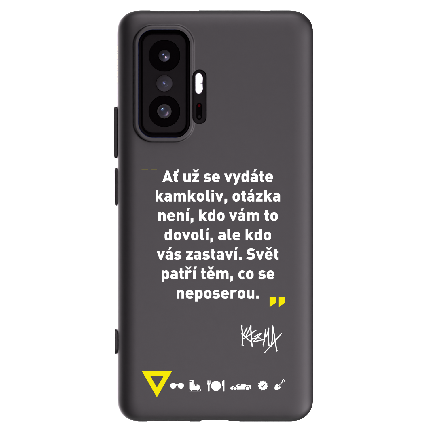 Picasee silikónový čierny obal pre Xiaomi 11T - Kazma - SVĚT PATŘÍ TĚM, CO SE NEPOSEROU