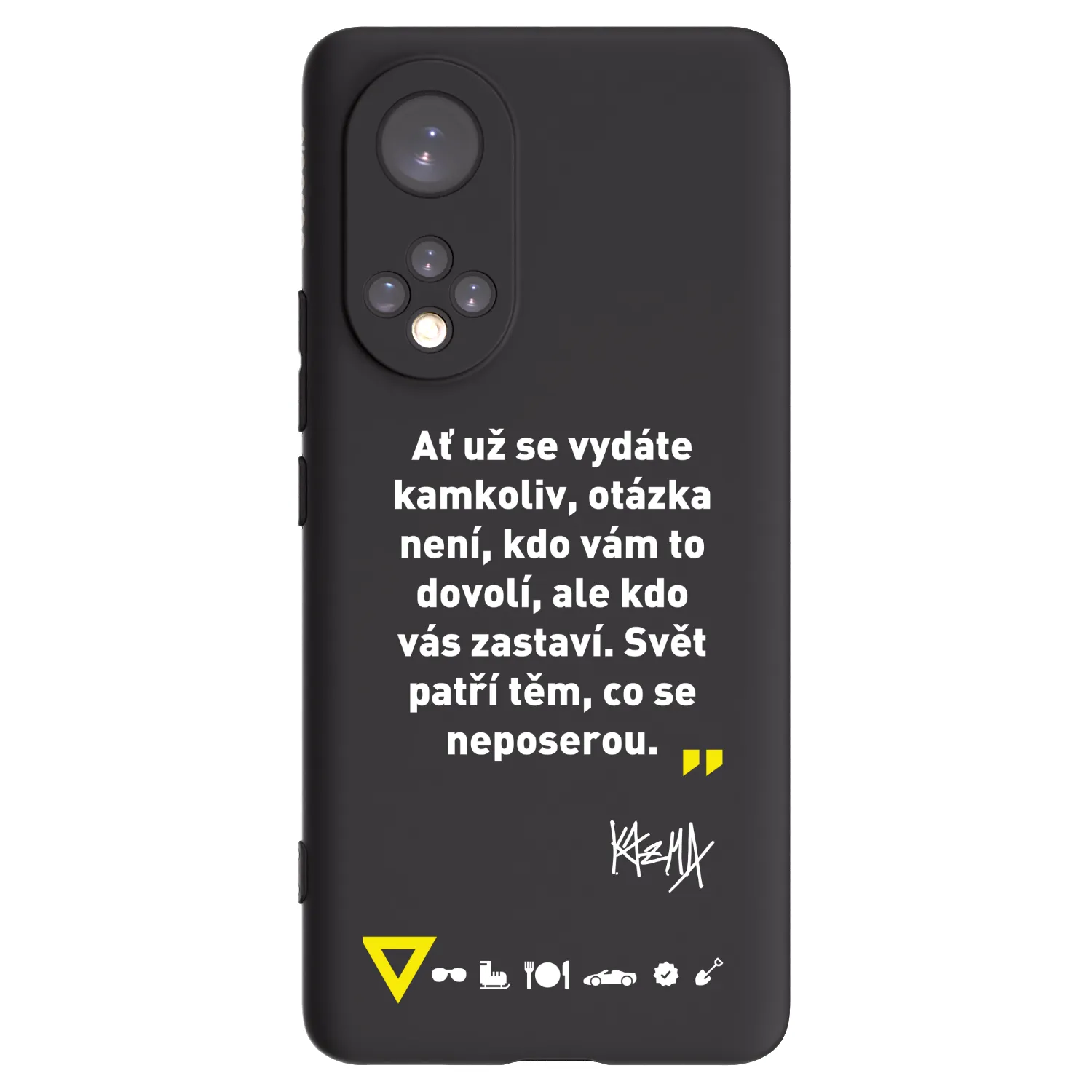 Picasee silikónový čierny obal pre Honor 50 5G - Kazma - SVĚT PATŘÍ TĚM, CO SE NEPOSEROU
