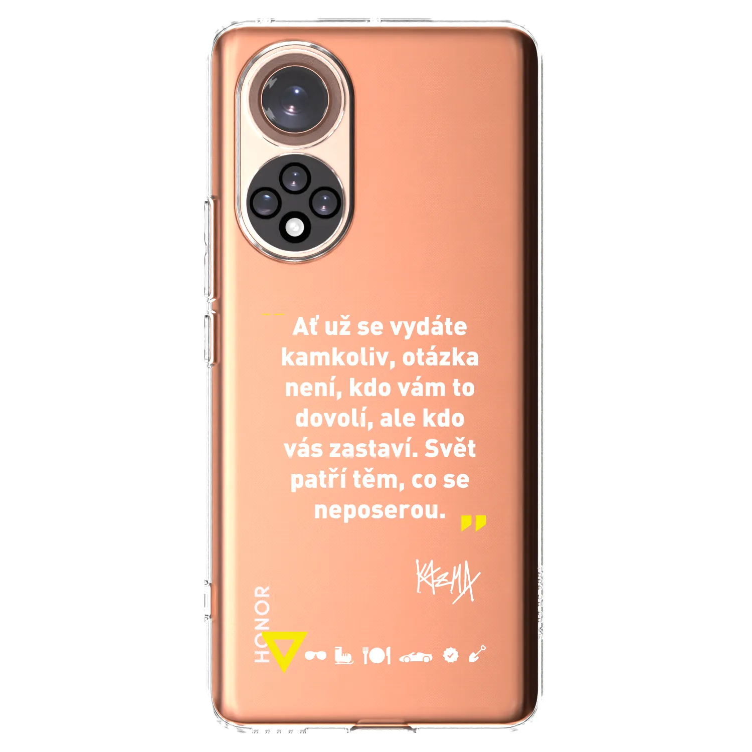Picasee silikónový prehľadný obal pre Honor 50 5G - Kazma - SVĚT PATŘÍ TĚM, CO SE NEPOSEROU