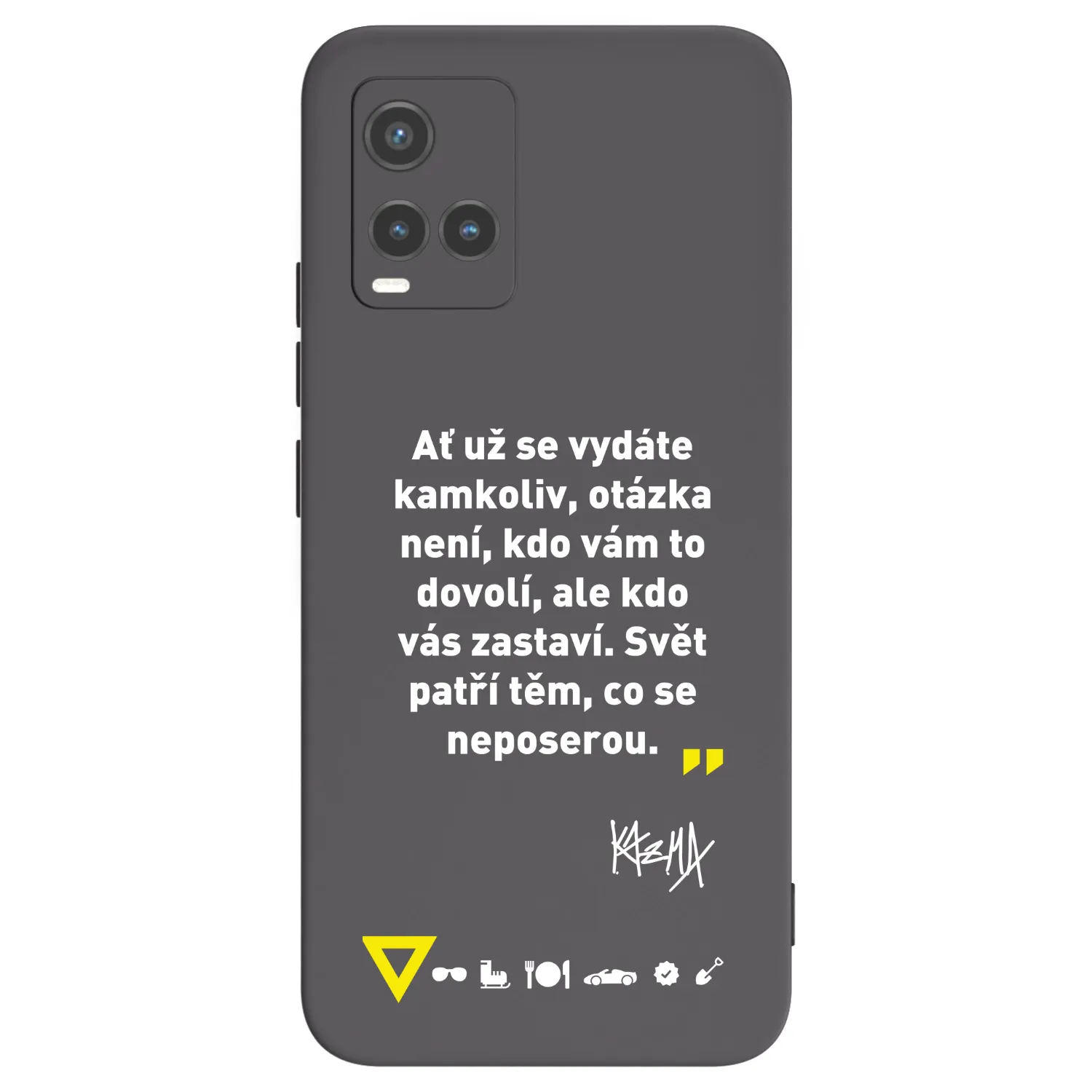 Picasee silikónový čierny obal pre Vivo Y33s - Kazma - SVĚT PATŘÍ TĚM, CO SE NEPOSEROU