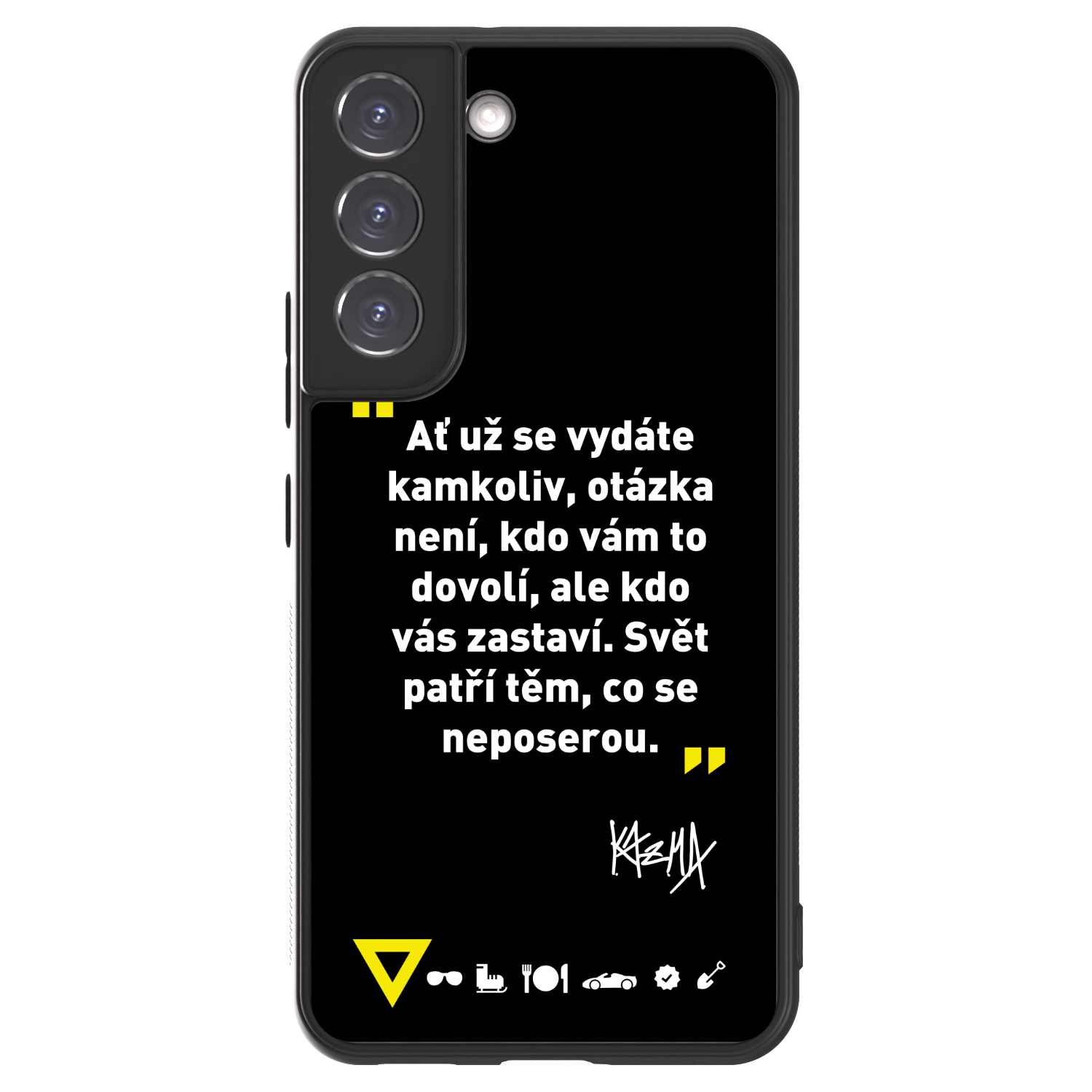 Picasee ULTIMATE CASE pro Samsung Galaxy S22 5G - Kazma - SVĚT PATŘÍ TĚM, CO SE NEPOSEROU