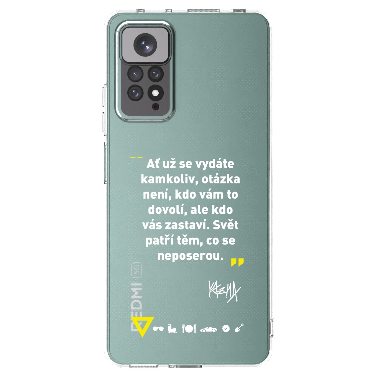Picasee silikónový prehľadný obal pre Xiaomi Redmi Note 11S 4G - Kazma - SVĚT PATŘÍ TĚM, CO SE NEPOSEROU