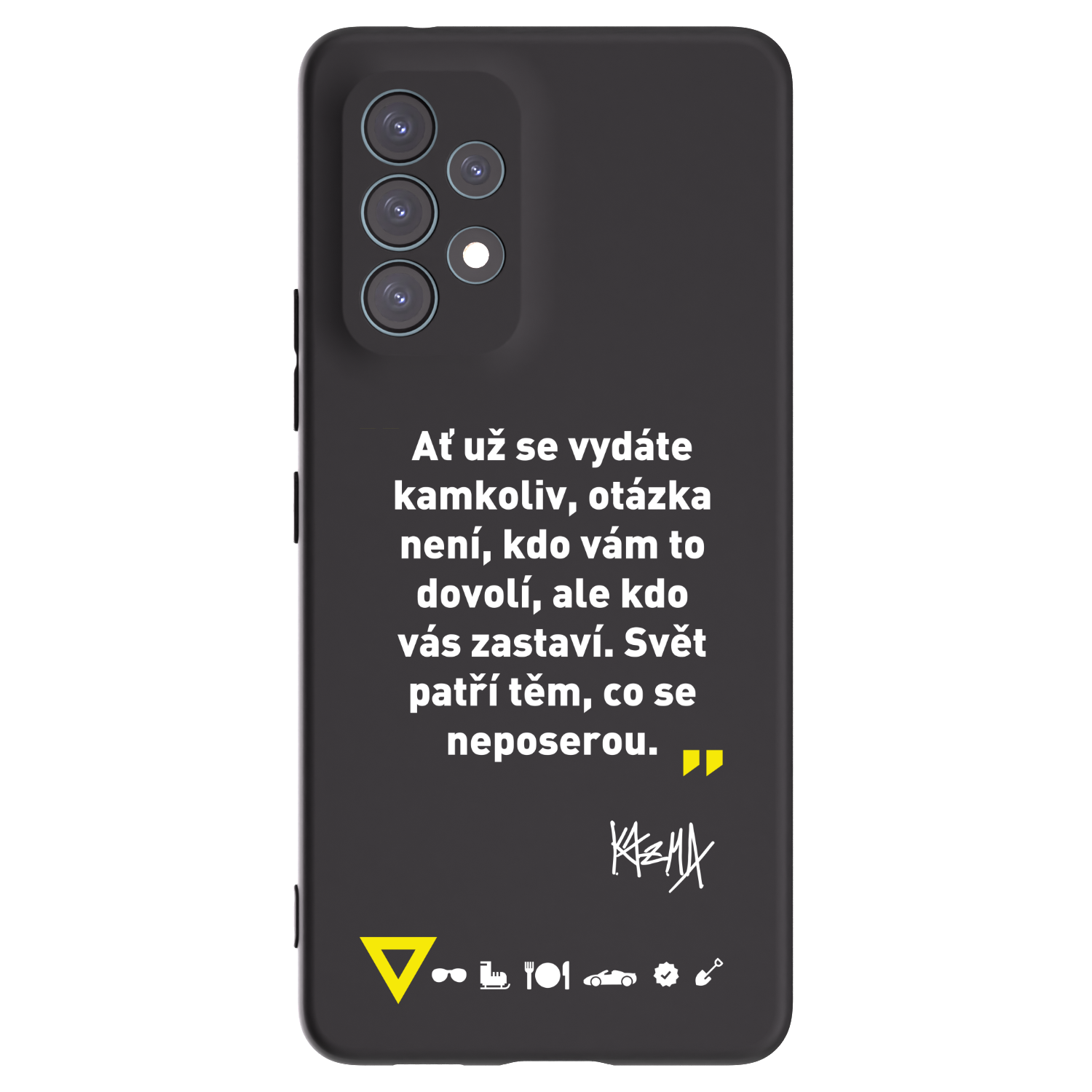 Picasee silikónový čierny obal pre Samsung Galaxy A53 5G A536 - Kazma - SVĚT PATŘÍ TĚM, CO SE NEPOSEROU