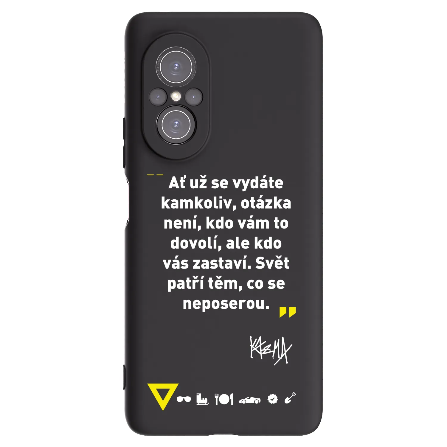 Picasee silikónový čierny obal pre Huawei Nova 9 SE - Kazma - SVĚT PATŘÍ TĚM, CO SE NEPOSEROU