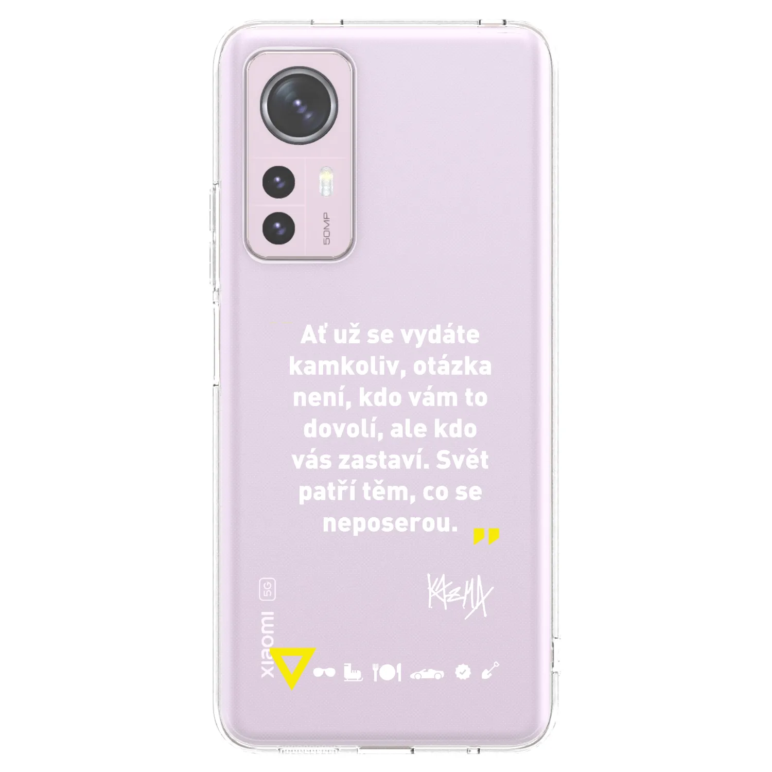 Picasee silikónový prehľadný obal pre Xiaomi 12 - Kazma - SVĚT PATŘÍ TĚM, CO SE NEPOSEROU