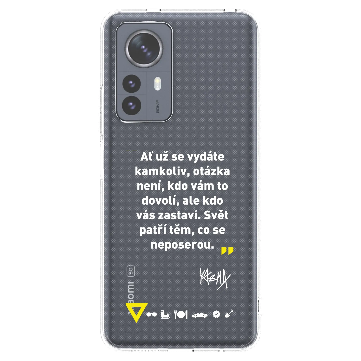 Picasee silikónový prehľadný obal pre Xiaomi 12 Pro - Kazma - SVĚT PATŘÍ TĚM, CO SE NEPOSEROU
