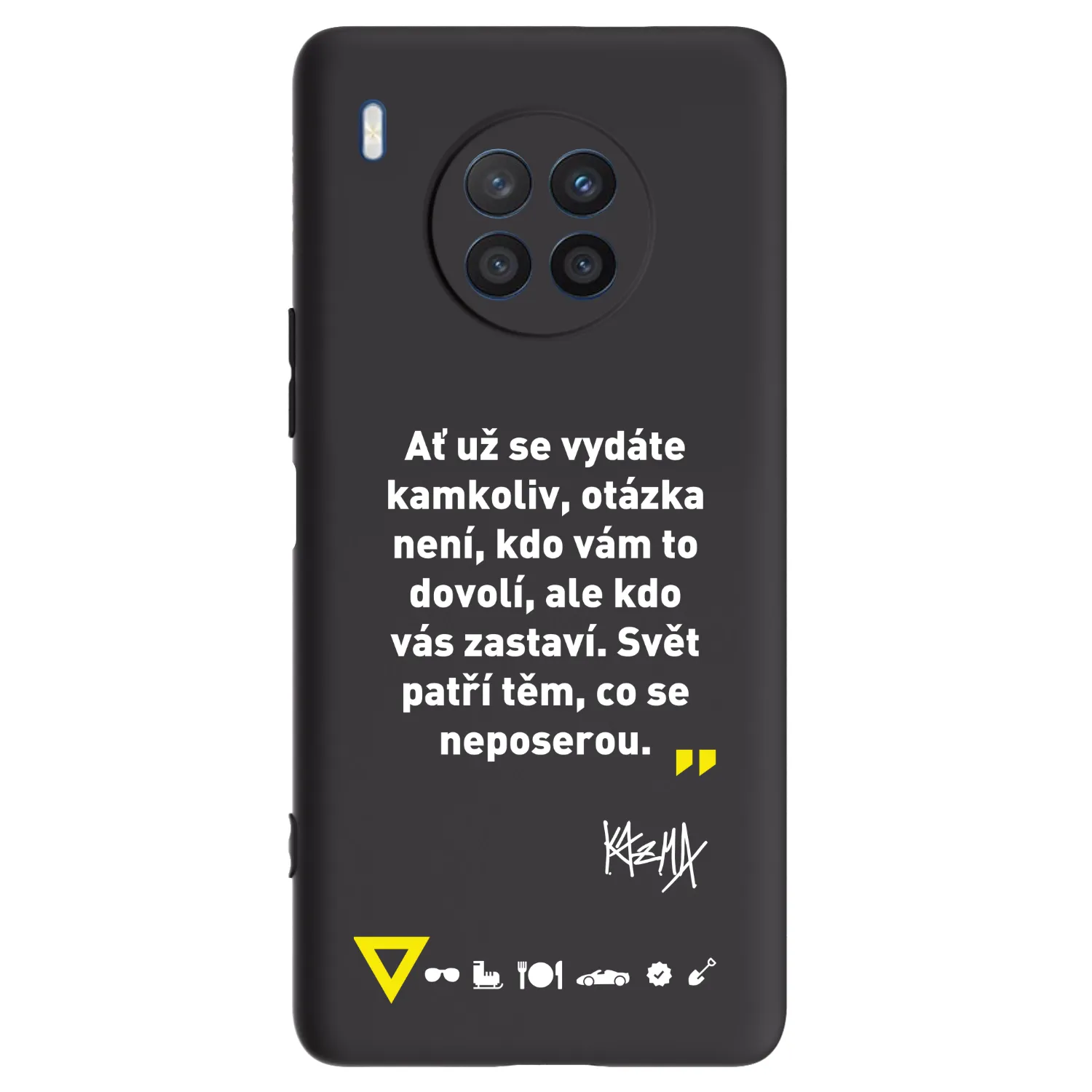 Picasee silikónový čierny obal pre Honor 50 Lite - Kazma - SVĚT PATŘÍ TĚM, CO SE NEPOSEROU