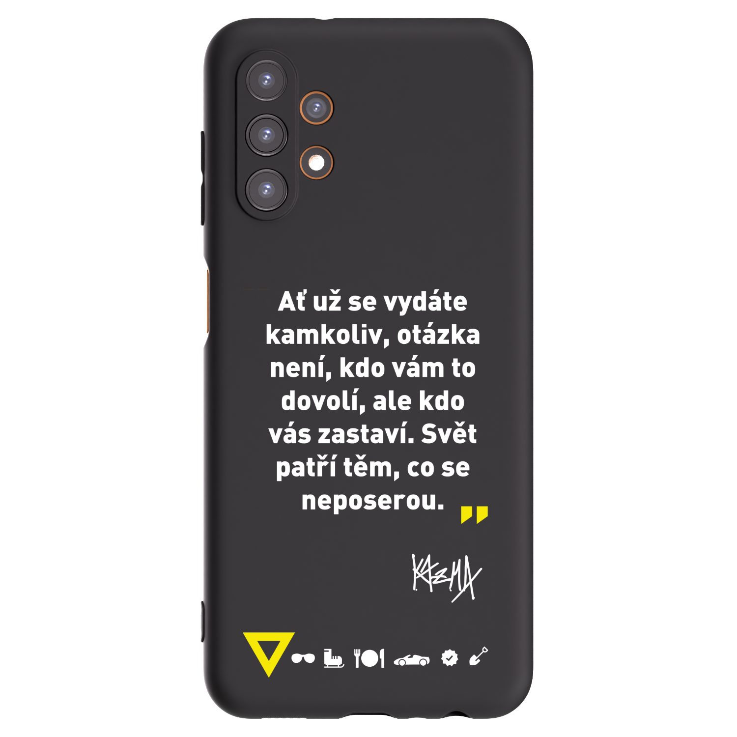 Silikónový čierny obal pre Samsung Galaxy A13 4G A135 - Kazma - SVĚT PATŘÍ TĚM, CO SE NEPOSEROU