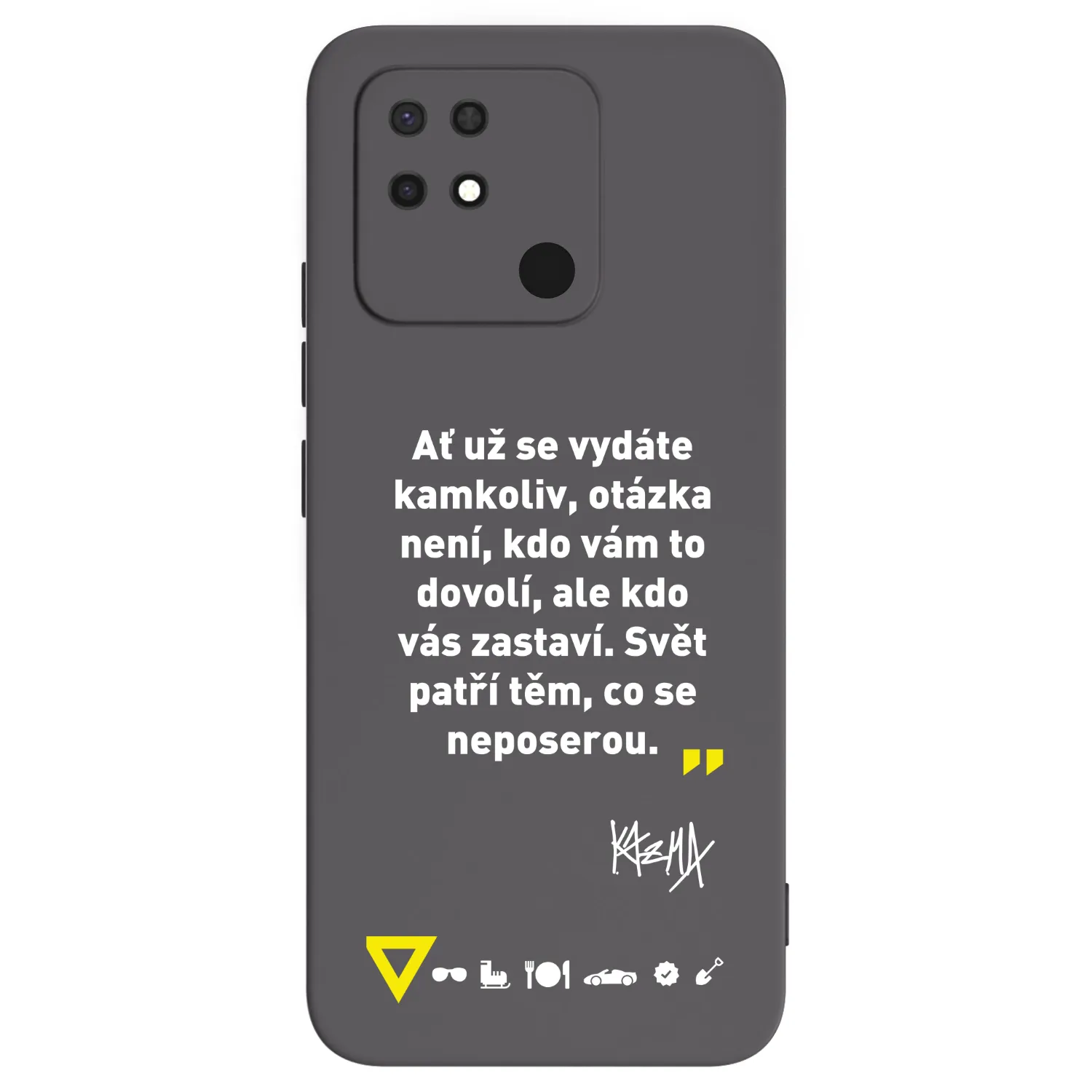 Picasee silikónový čierny obal pre Xiaomi Redmi 10C - Kazma - SVĚT PATŘÍ TĚM, CO SE NEPOSEROU