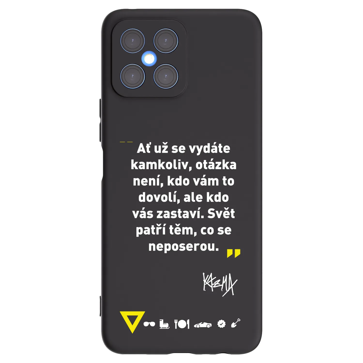 Picasee silikónový čierny obal pre Honor X8 4G - Kazma - SVĚT PATŘÍ TĚM, CO SE NEPOSEROU