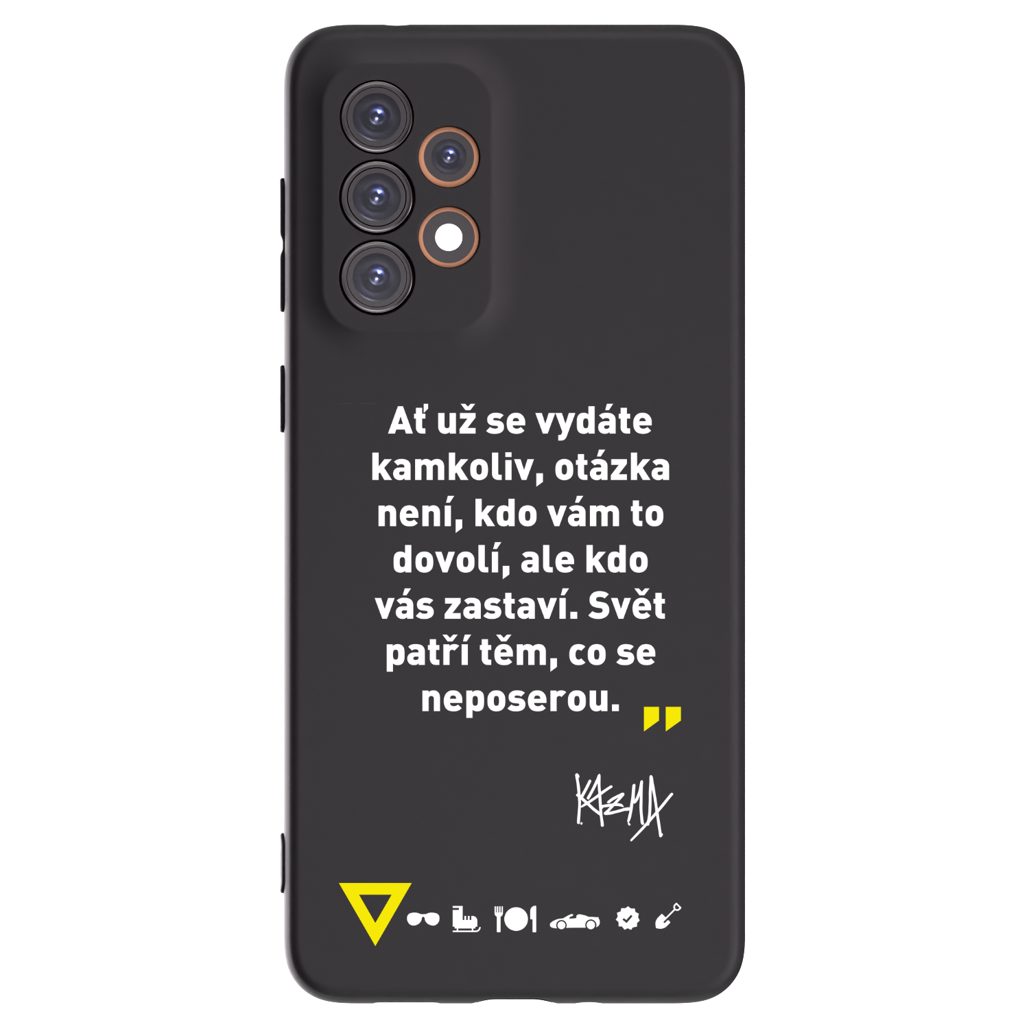 Picasee silikónový čierny obal pre Samsung Galaxy A33 5G A336 - Kazma - SVĚT PATŘÍ TĚM, CO SE NEPOSEROU