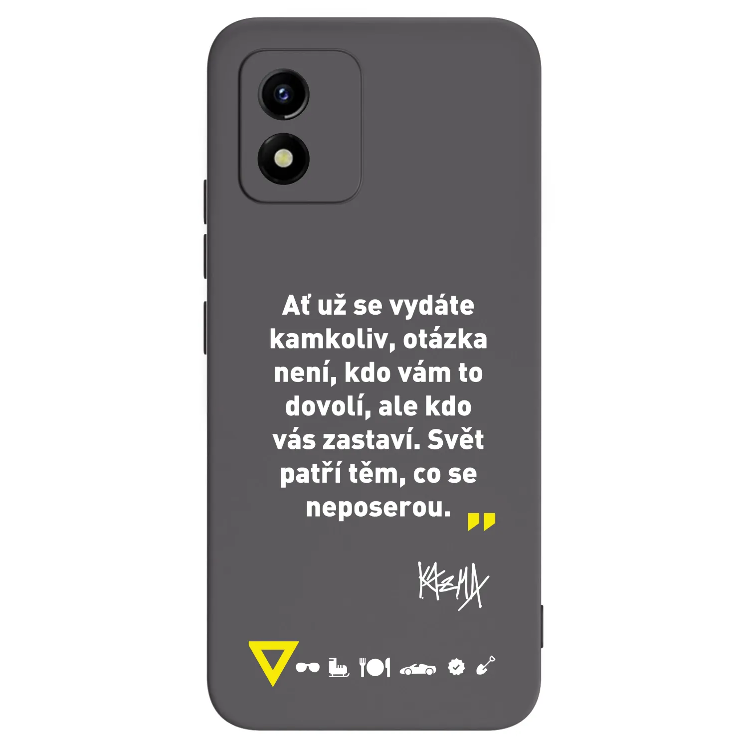 Picasee silikónový čierny obal pre Vivo Y01 - Kazma - SVĚT PATŘÍ TĚM, CO SE NEPOSEROU