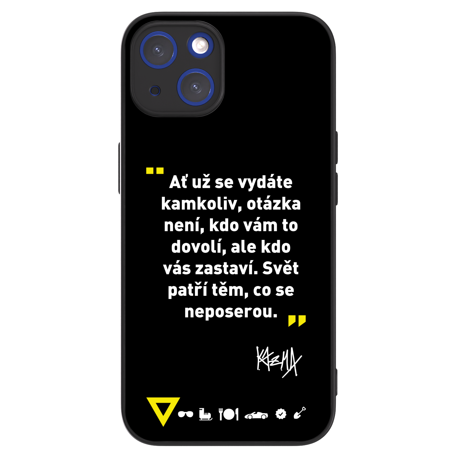 Picasee ULTIMATE CASE pro Apple iPhone 14 - Kazma - SVĚT PATŘÍ TĚM, CO SE NEPOSEROU