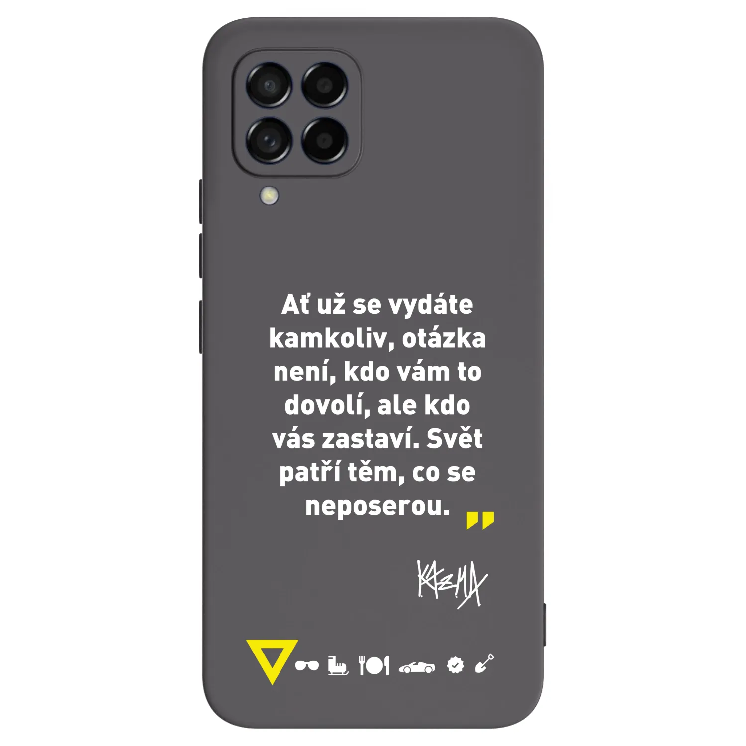 Picasee silikónový čierny obal pre Samsung Galaxy M53 5G - Kazma - SVĚT PATŘÍ TĚM, CO SE NEPOSEROU