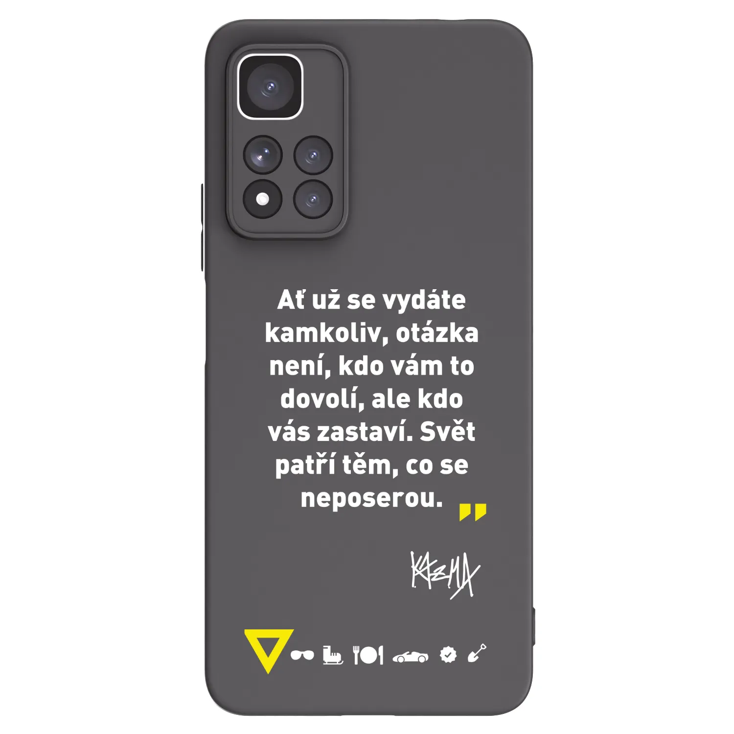 Picasee silikónový čierny obal pre Xiaomi Redmi Note 11 Pro+ 5G - Kazma - SVĚT PATŘÍ TĚM, CO SE NEPOSEROU
