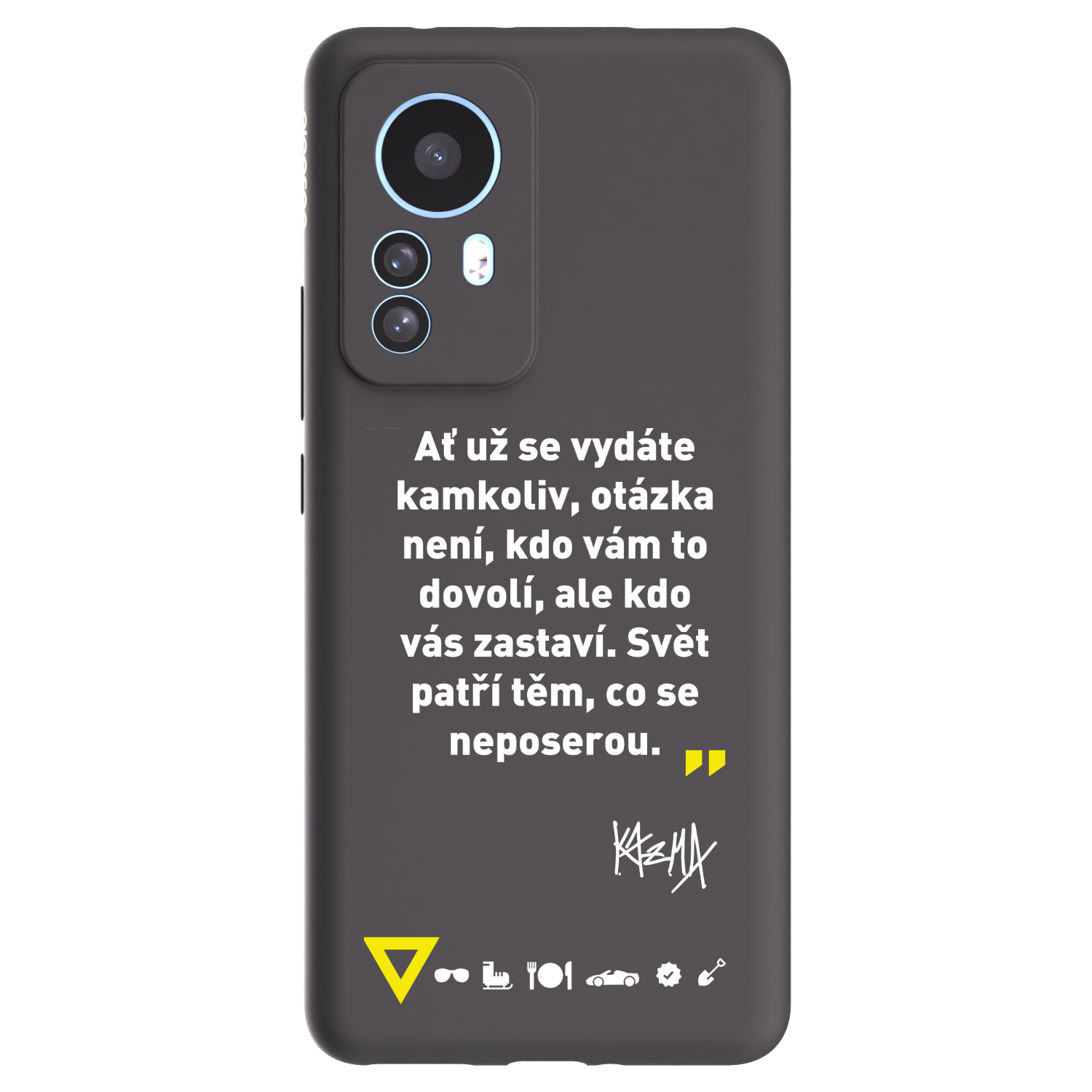 Picasee silikónový čierny obal pre Xiaomi 12T Pro - Kazma - SVĚT PATŘÍ TĚM, CO SE NEPOSEROU