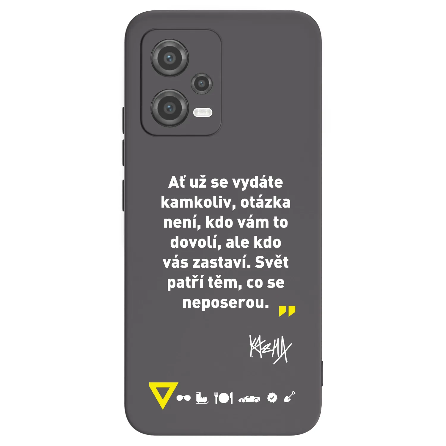 Picasee silikónový čierny obal pre Xiaomi Poco X5 - Kazma - SVĚT PATŘÍ TĚM, CO SE NEPOSEROU