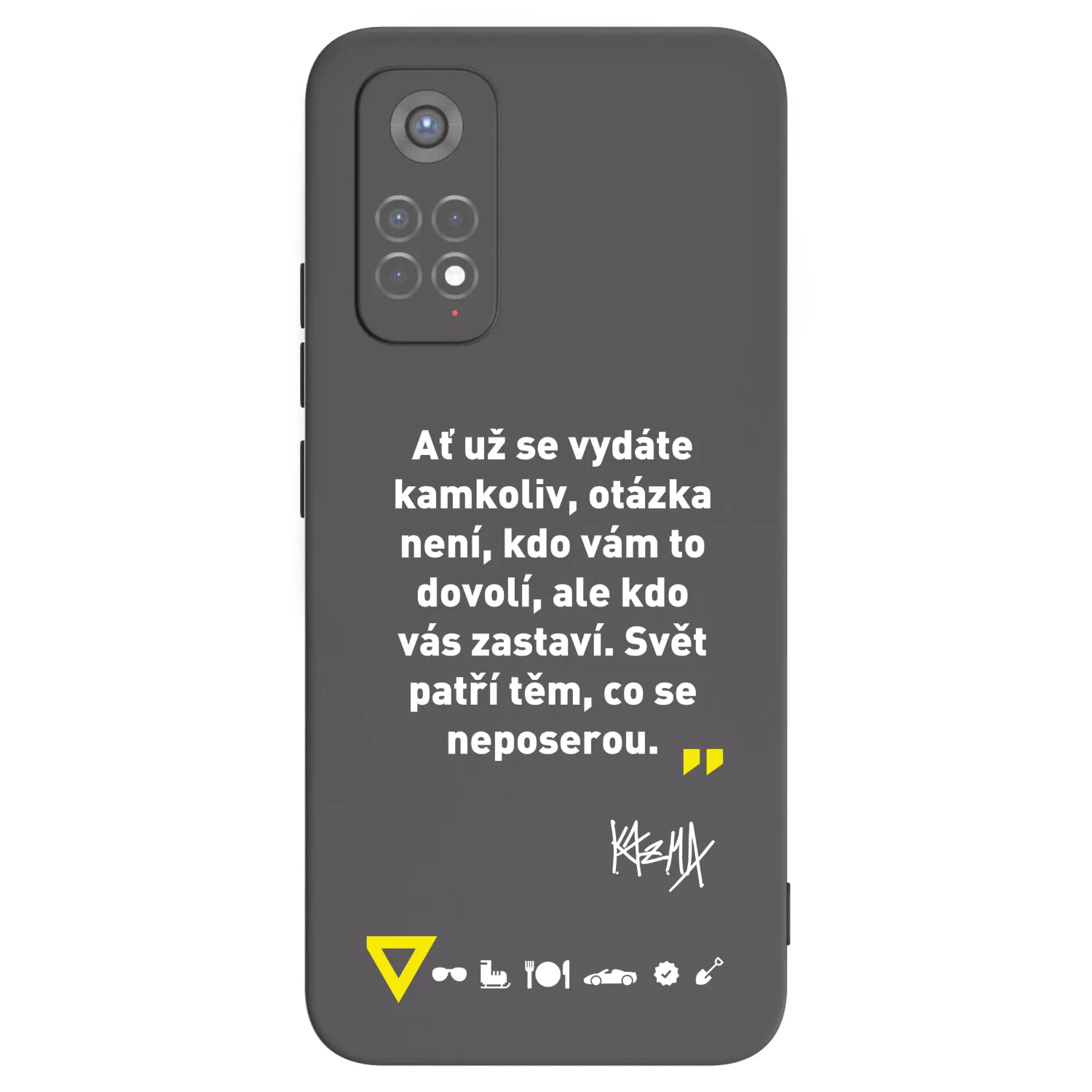 Picasee silikónový čierny obal pre Xiaomi Redmi Note 11S 5G - Kazma - SVĚT PATŘÍ TĚM, CO SE NEPOSEROU