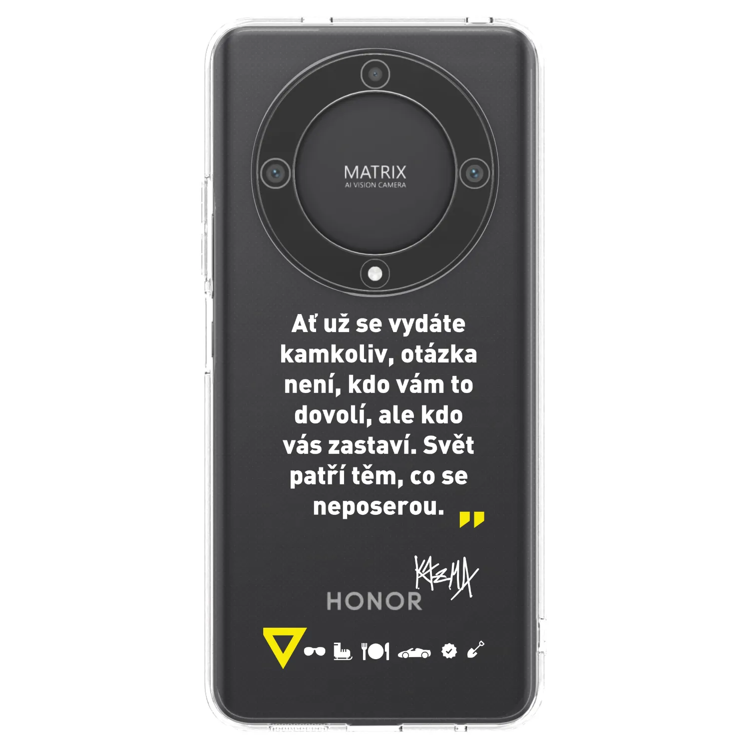 Picasee silikónový prehľadný obal pre Honor Magic5 Lite 5G - Kazma - SVĚT PATŘÍ TĚM, CO SE NEPOSEROU