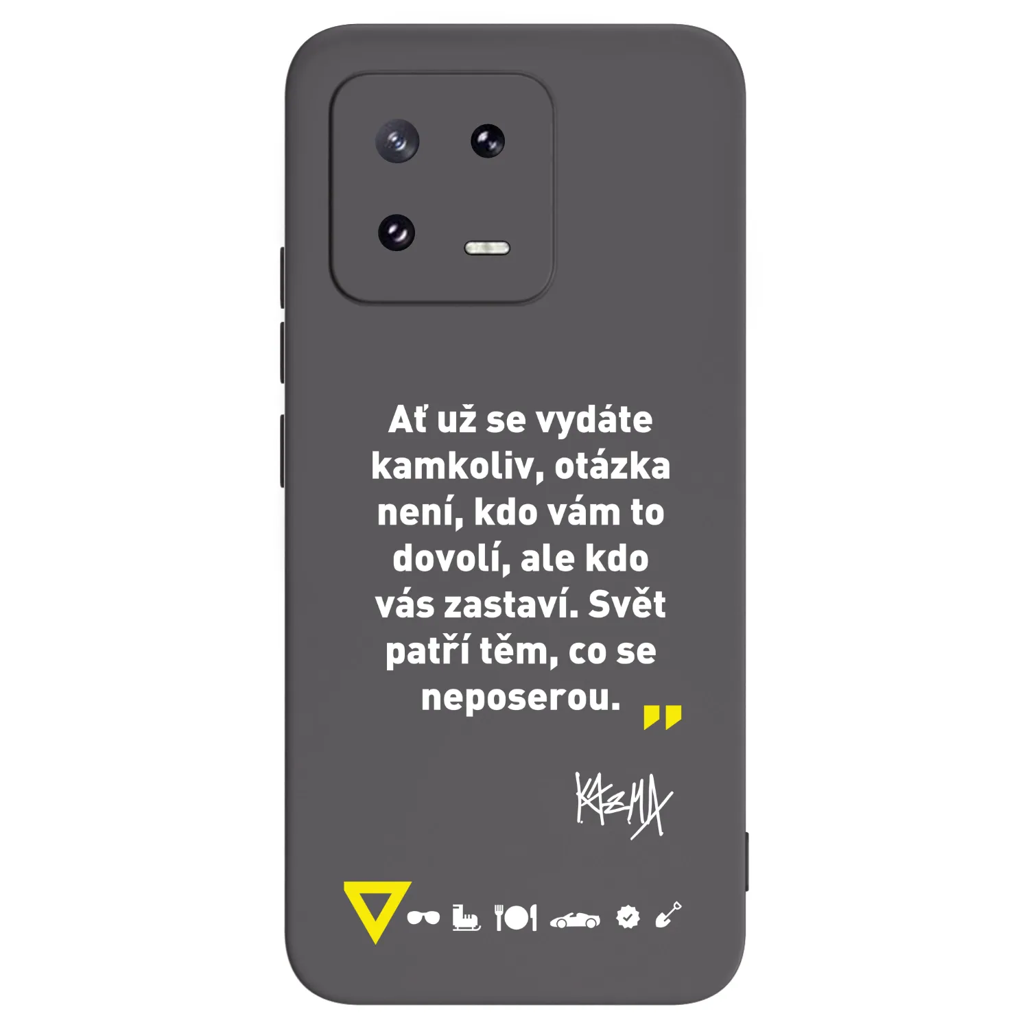 Picasee silikónový čierny obal pre Xiaomi 13 Pro - Kazma - SVĚT PATŘÍ TĚM, CO SE NEPOSEROU