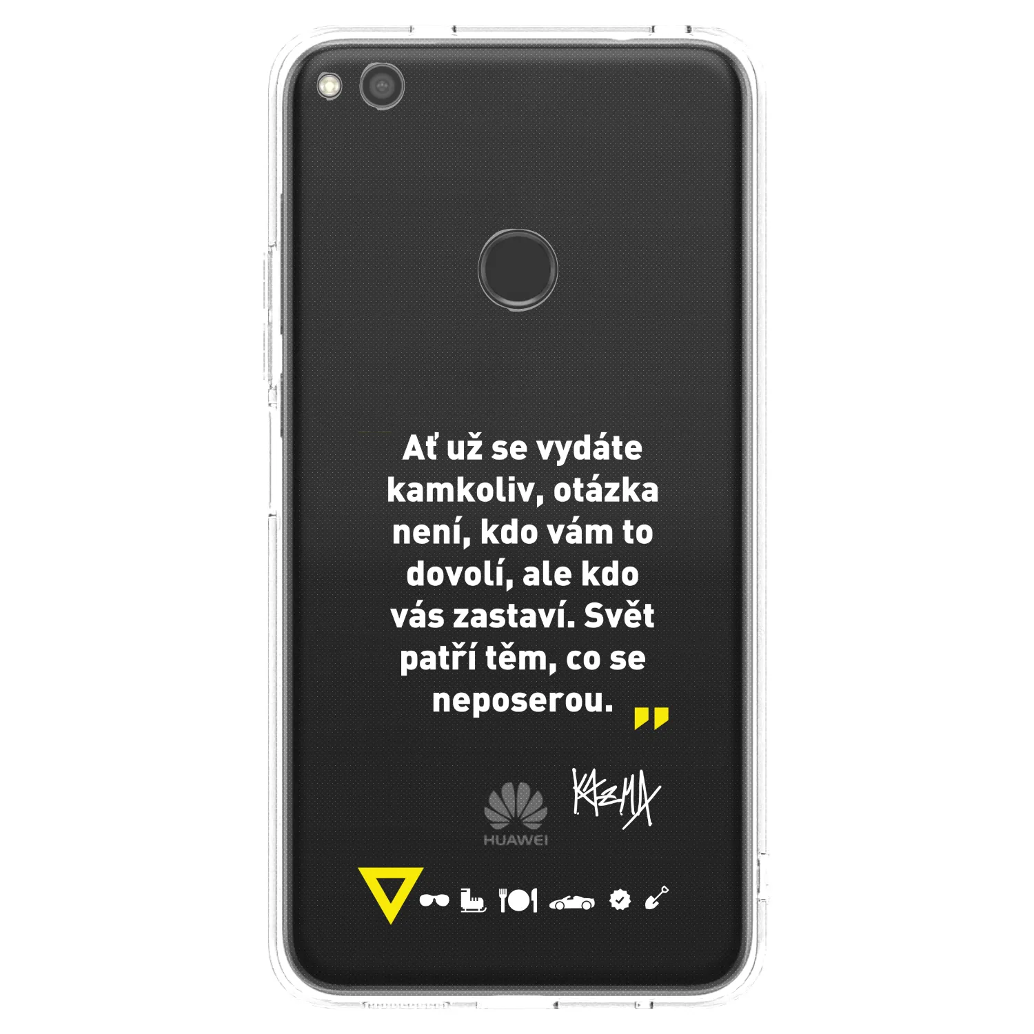 Silikónový prehľadný obal pre Huawei P9 Lite 2017 - Kazma - SVĚT PATŘÍ TĚM, CO SE NEPOSEROU
