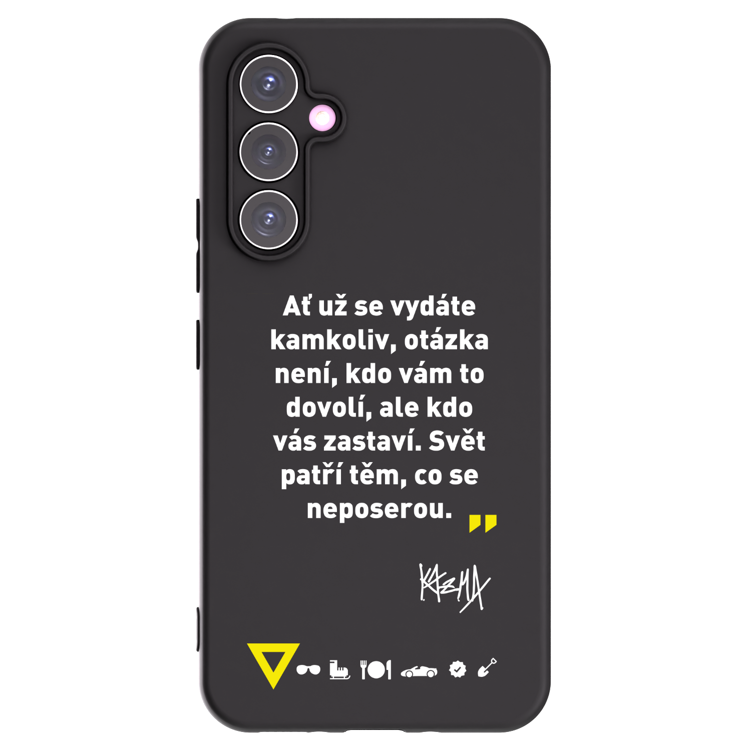 Picasee silikónový čierny obal pre Samsung Galaxy A54 5G A546B - Kazma - SVĚT PATŘÍ TĚM, CO SE NEPOSEROU